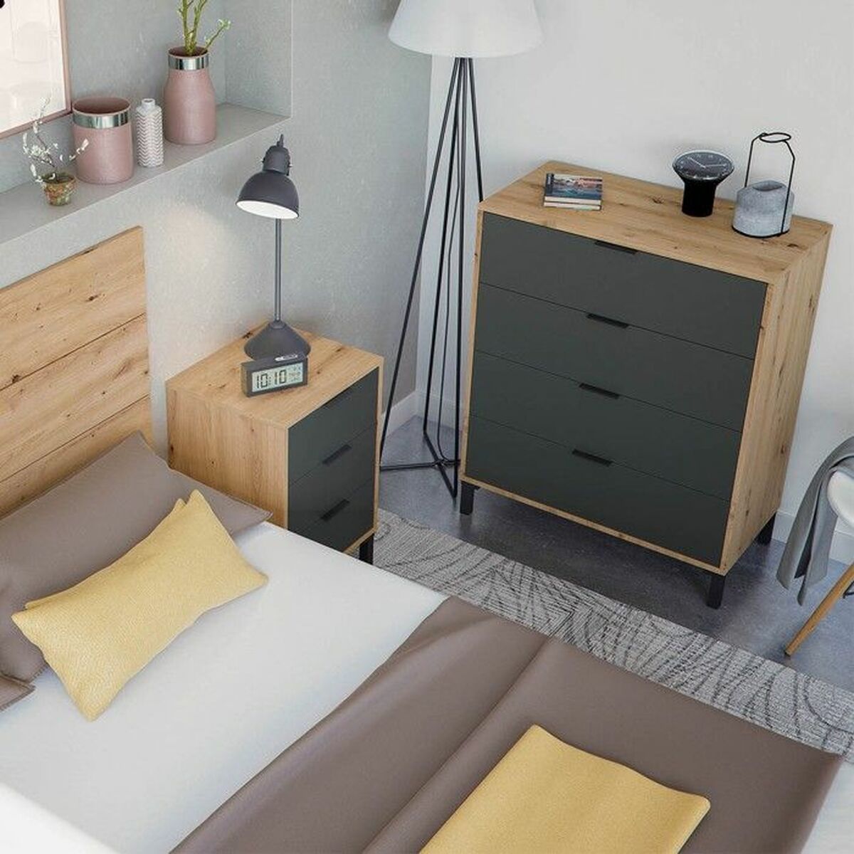 Kommod Brun Svart 77,5 x 40 x 93,5 cm - 2