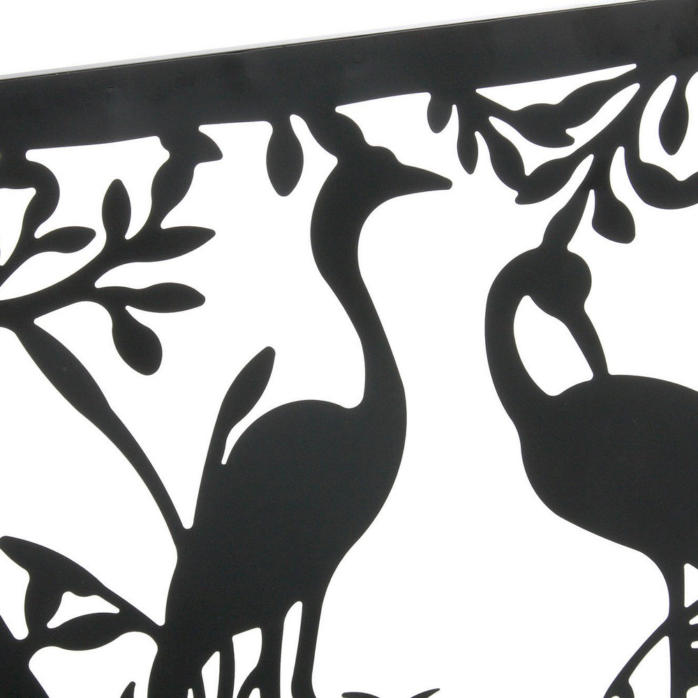 Prydnadsfigur DKD Home Decor 96 x 1 x 50 cm Svart Fåglar (2 antal) - 2