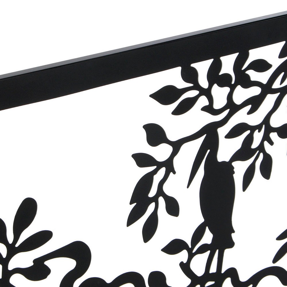 Prydnadsfigur DKD Home Decor 96 x 1 x 50 cm Svart Fåglar (2 antal) - 3