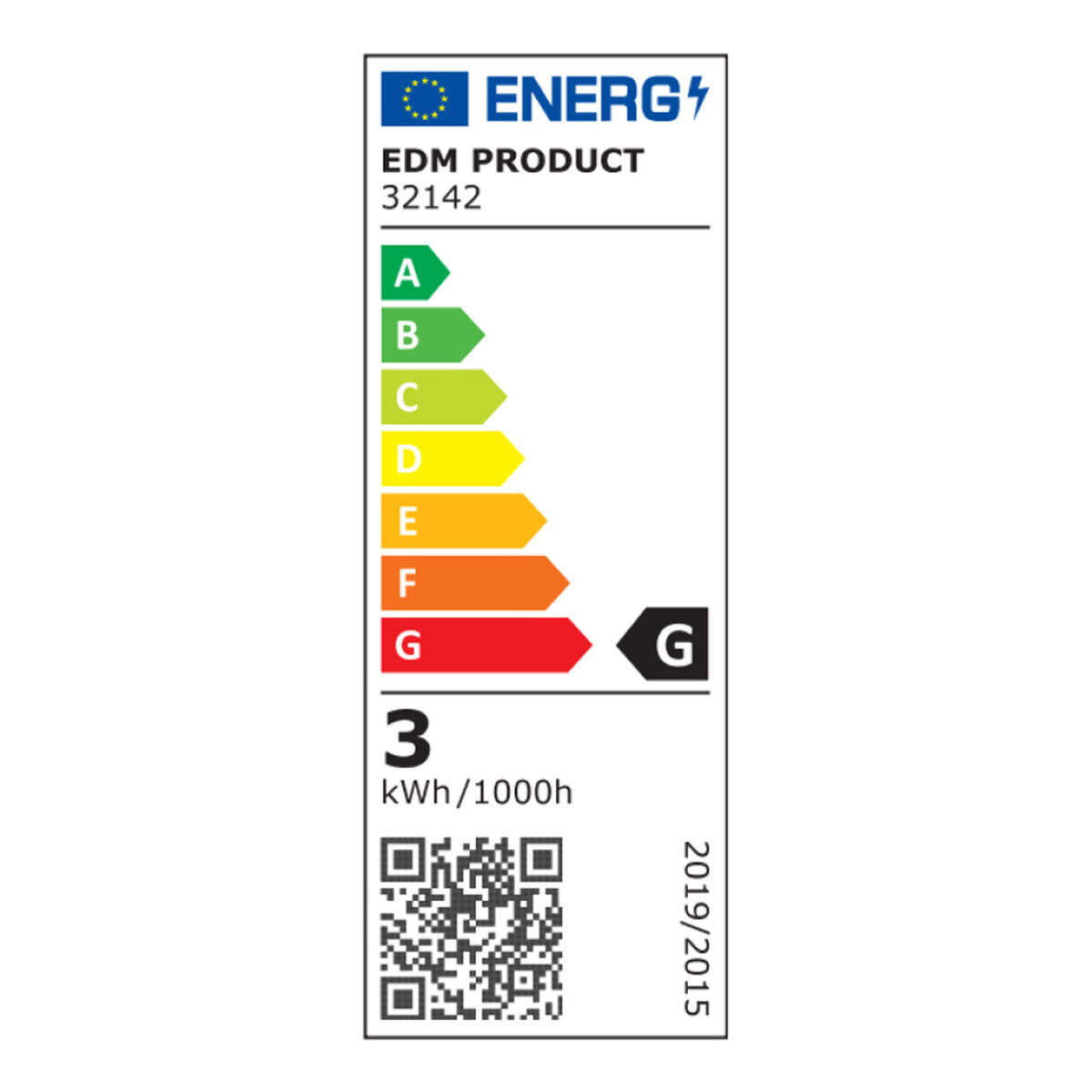 Vägglampa med LED EDM 32142 Plast A G 3 W 60 Lm (4000 K) - 6