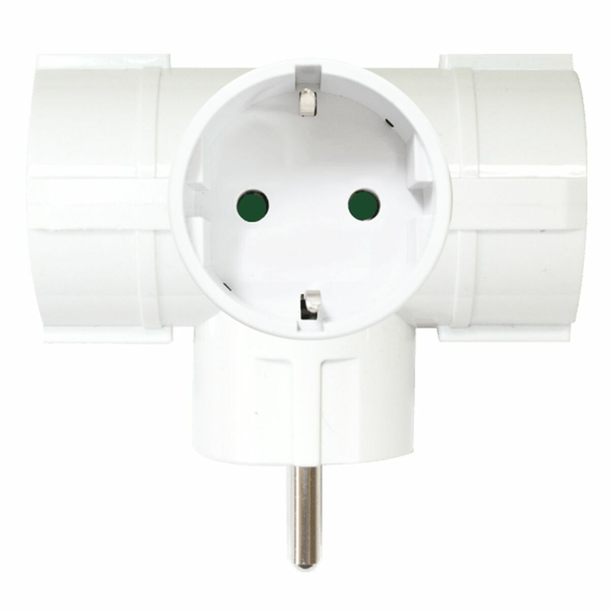 Plugg adapter Silver Electronics 9153 Vit 220 V 16 A - 2