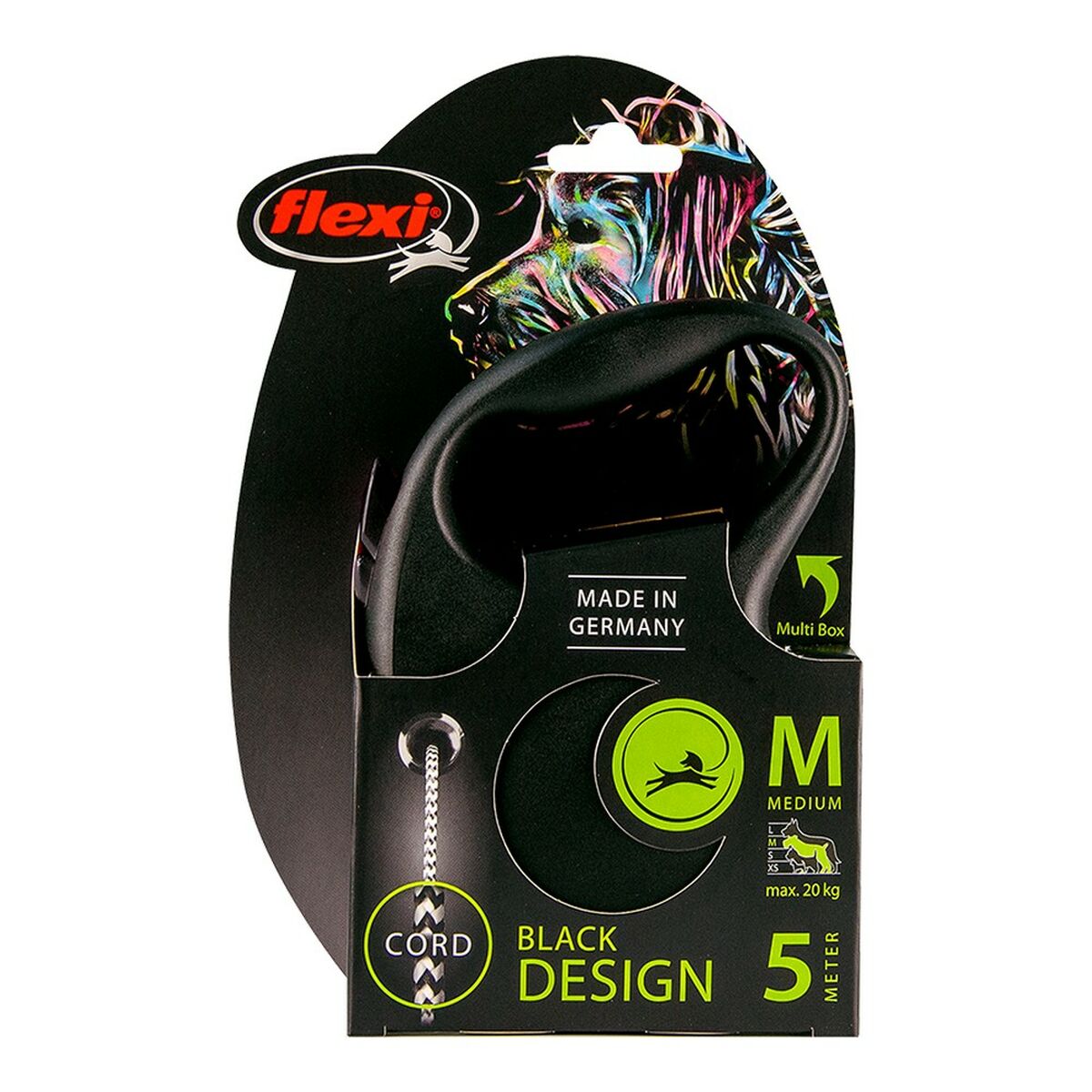 DoHundkoppel Flexi BLACK DESIGN Silvrig XS - 5