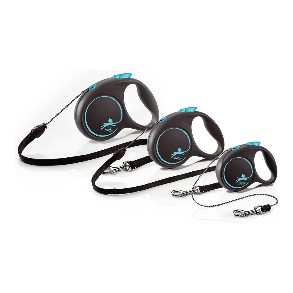 DoHundkoppel Flexi BLACK DESIGN Silvrig XS - 2