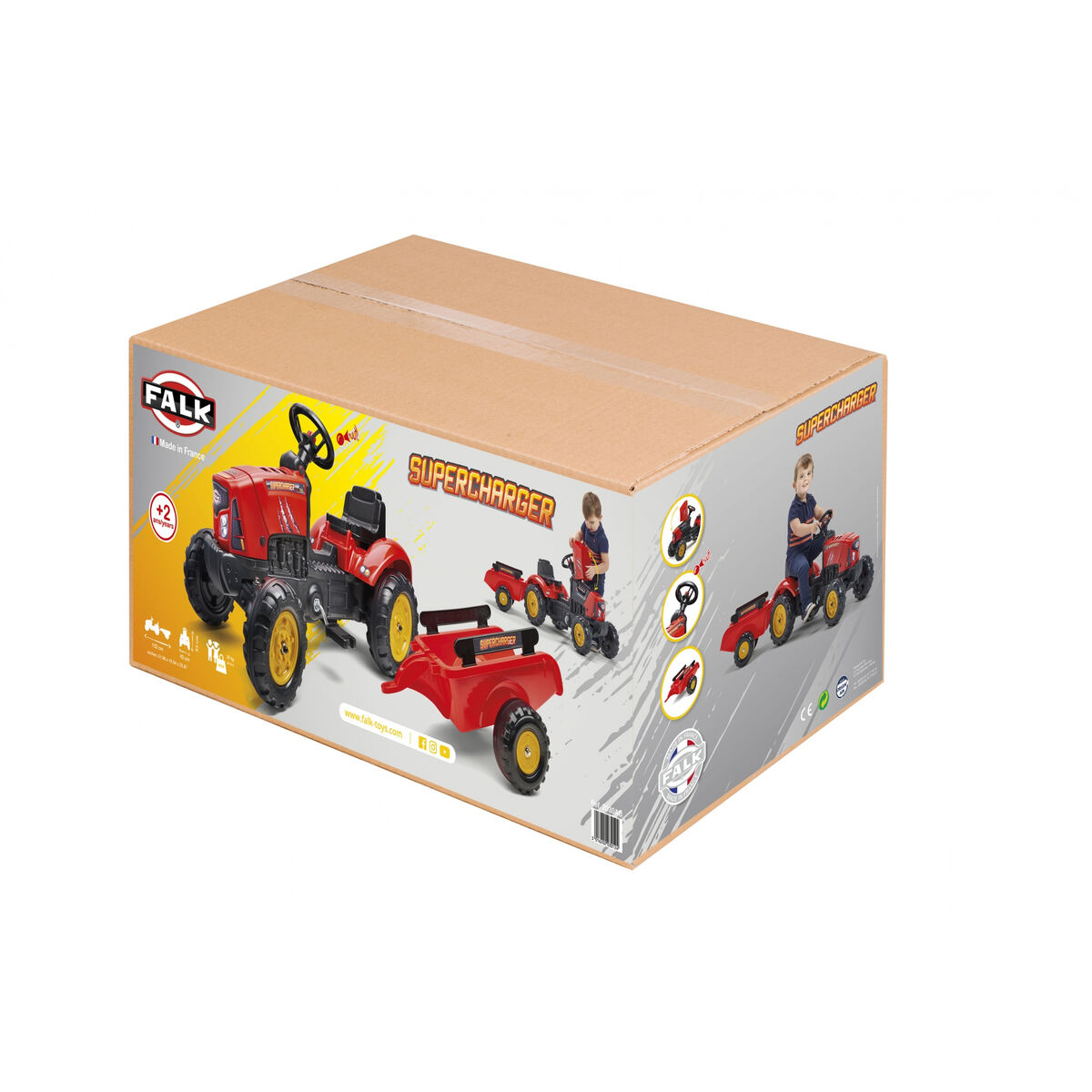 Pedaltraktor Falk Supercharger 2030AB Röd - 2
