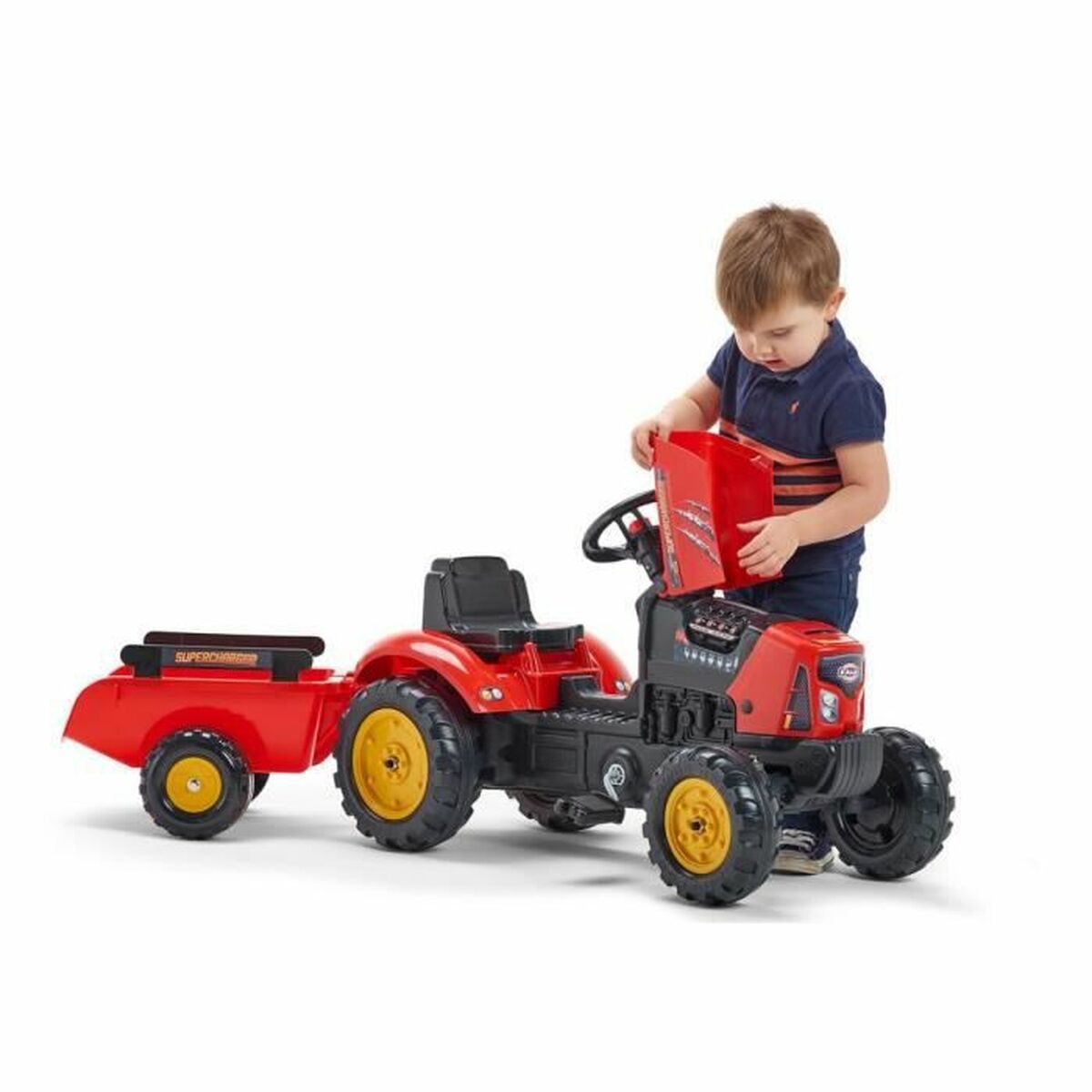 Pedaltraktor Falk Supercharger 2030AB Röd - 8