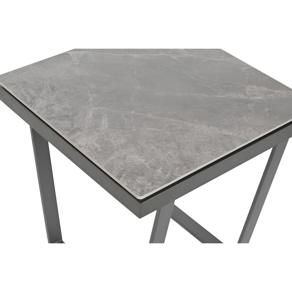 Sidobord Home ESPRIT Grå Metall 51 x 51 x 53 cm - 4