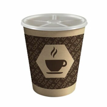 Glas med lock Algon Papp Engångsanvändning Kaffe/ Café 36 antal (10 Delar)