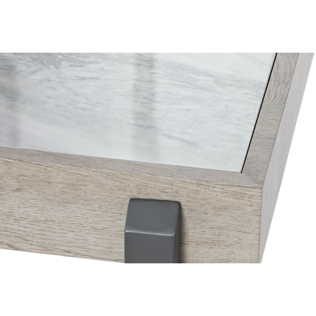 Sidobord Home ESPRIT Vit Grå Naturell Metall 50 x 50 x 50 cm - 7