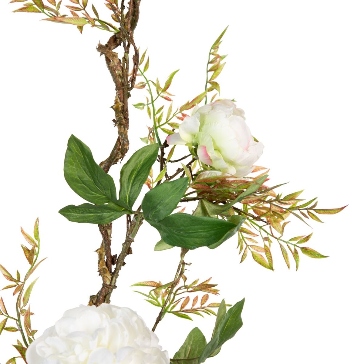 Dekorativa blommor 160 x 30 x 24 cm Vit Pion - 7