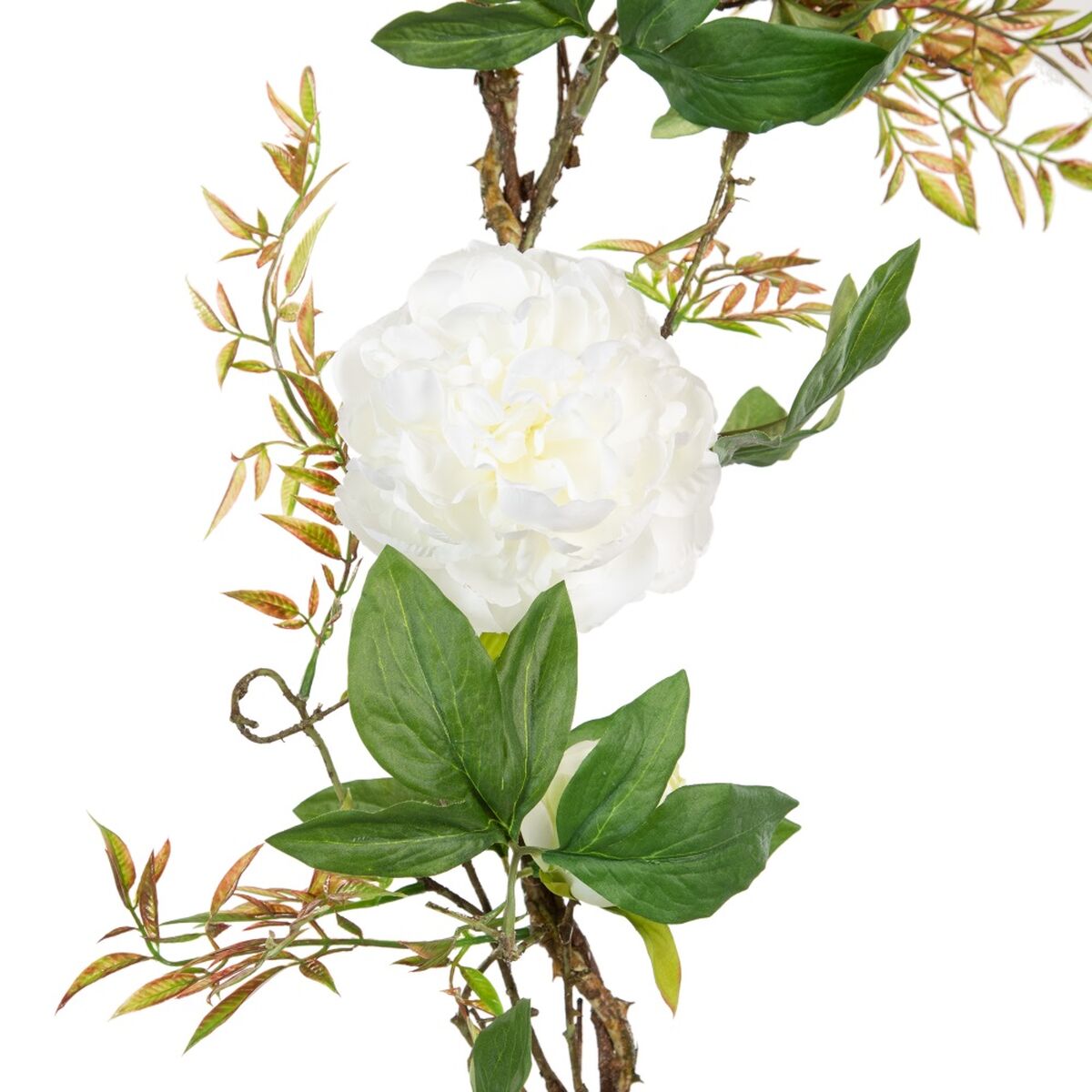 Dekorativa blommor 160 x 30 x 24 cm Vit Pion - 6