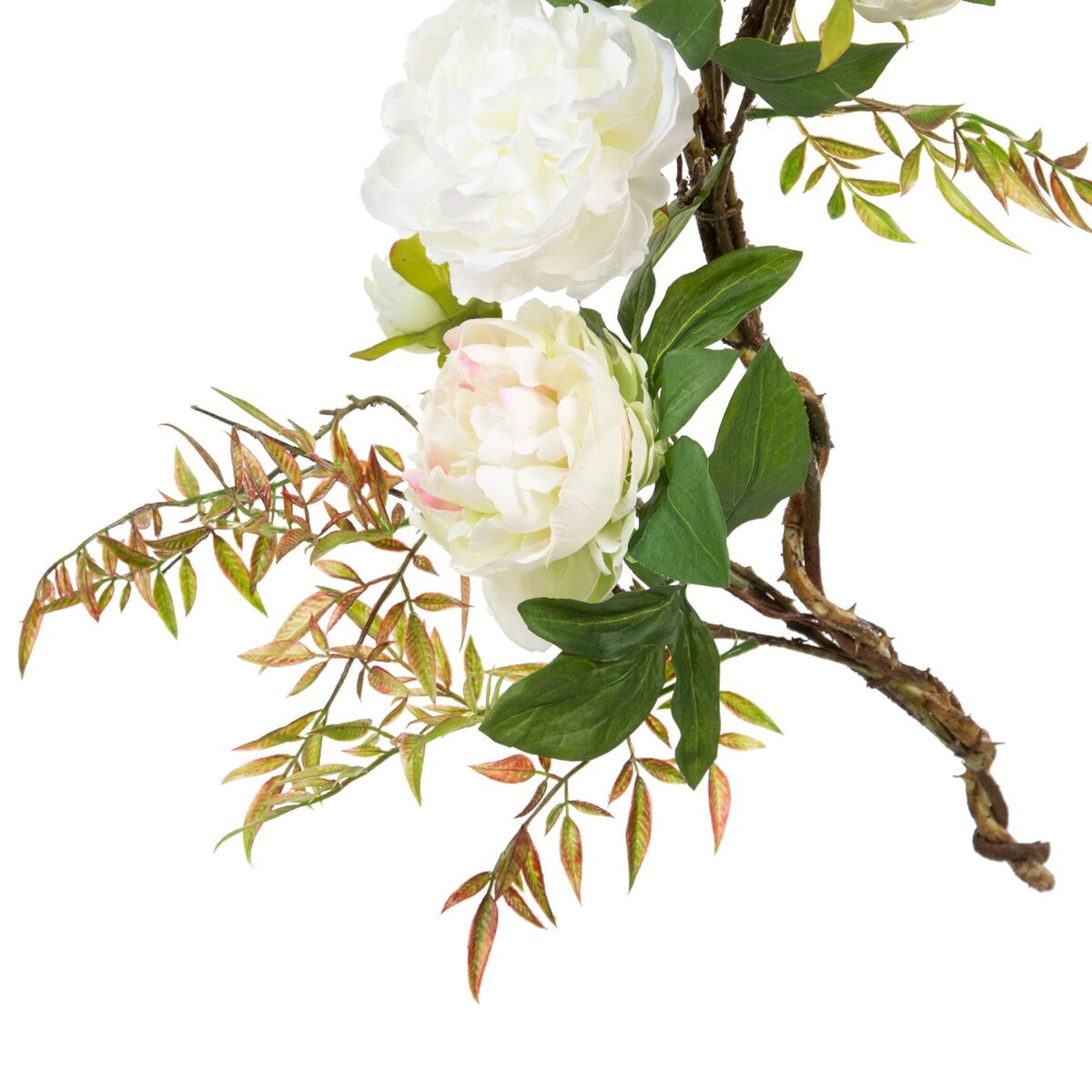 Dekorativa blommor 160 x 30 x 24 cm Vit Pion - 14