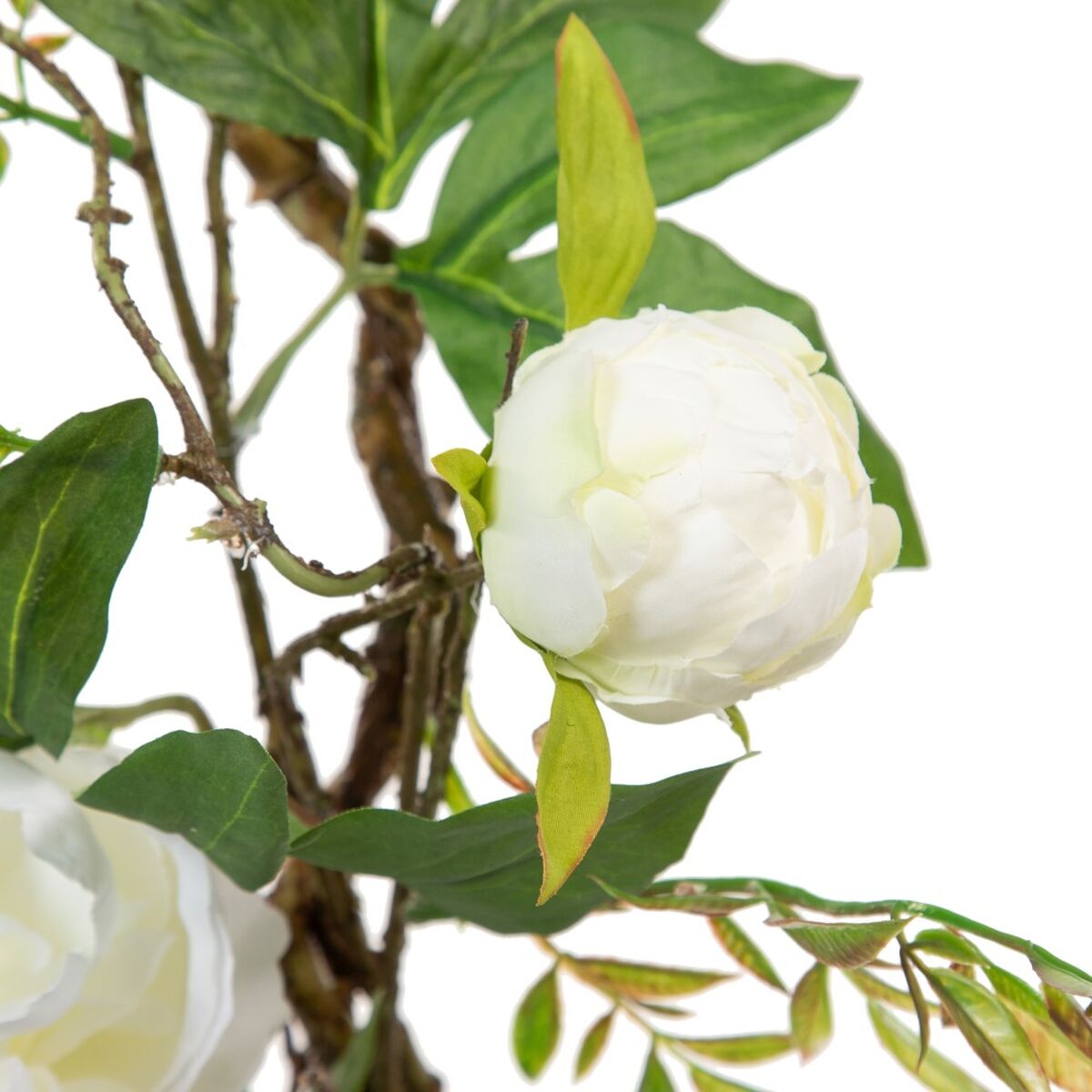 Dekorativa blommor 160 x 30 x 24 cm Vit Pion - 4