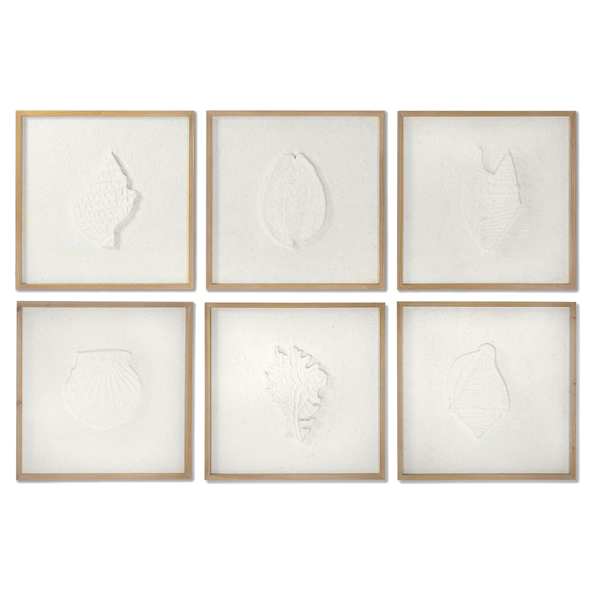 Tavla DKD Home Decor Gran Trä MDF 50 x 2 x 50 cm (6 antal)