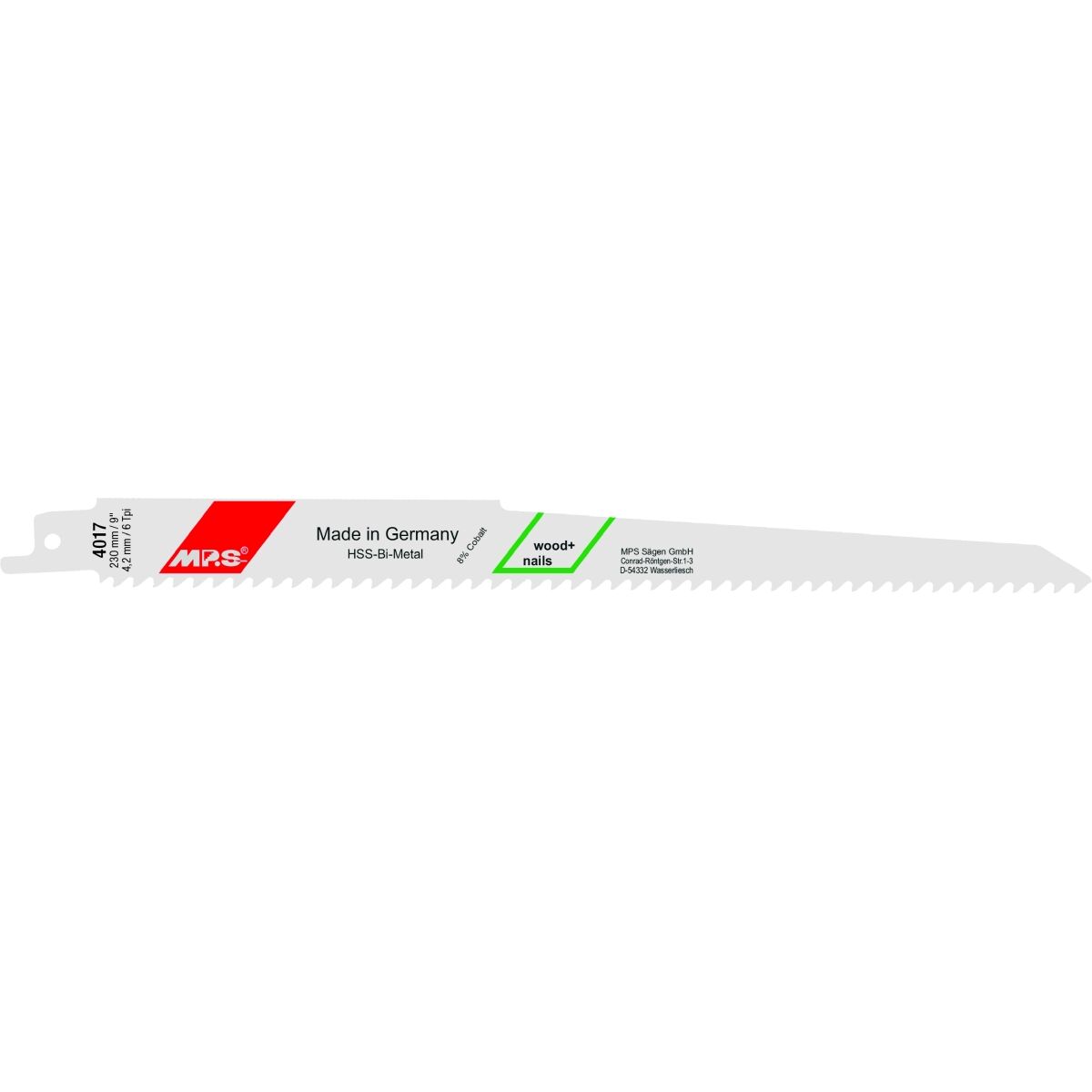 Sågblad MP.S 4017 6 tpi 230 mm Självsågande såg 5 antal