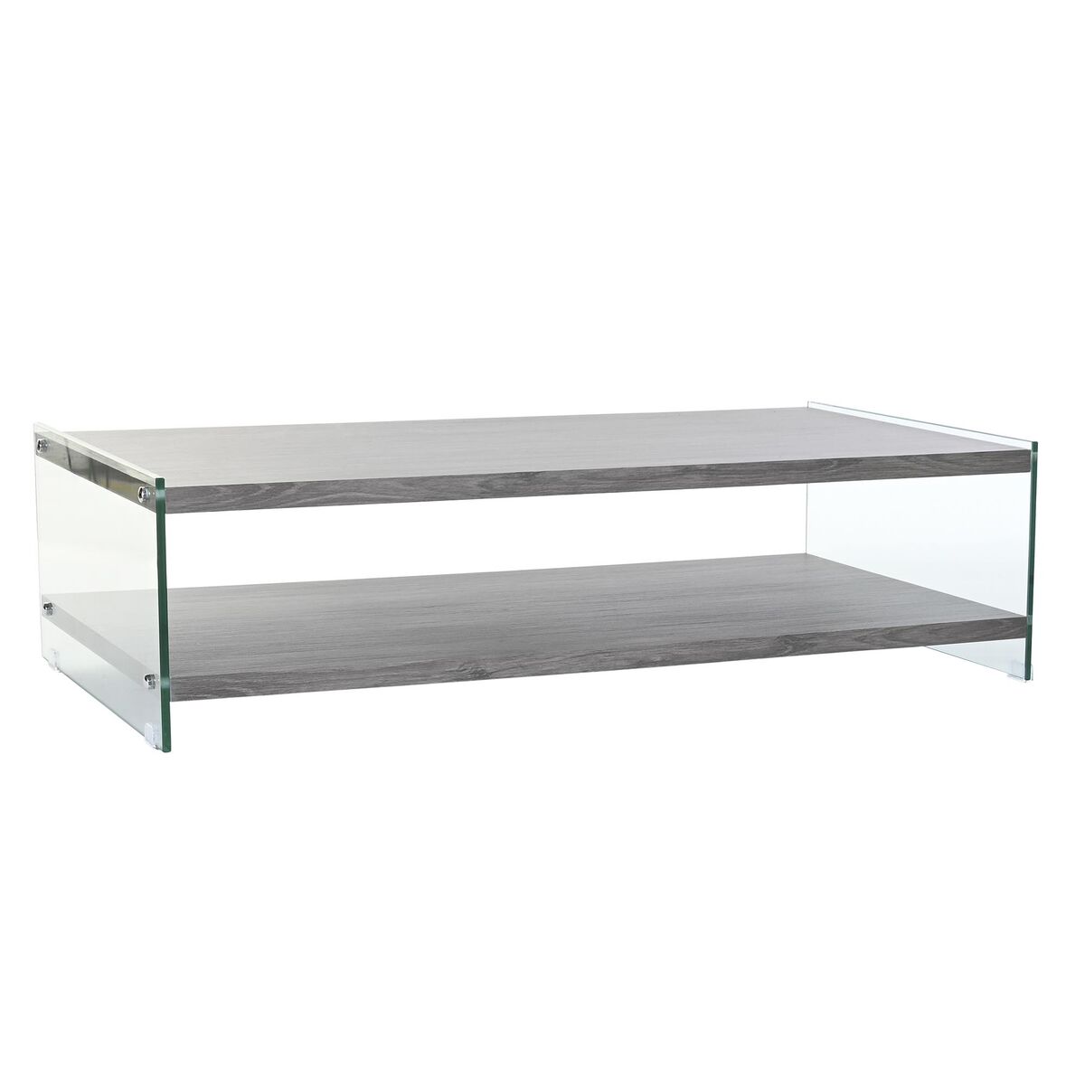 Soffbord DKD Home Decor Grå Transparent Glas Trä MDF 130 x 65 x 35,5 cm - 4