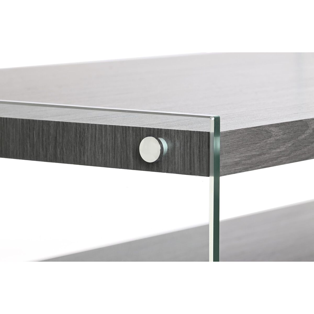 Soffbord DKD Home Decor Grå Transparent Glas Trä MDF 130 x 65 x 35,5 cm - 12