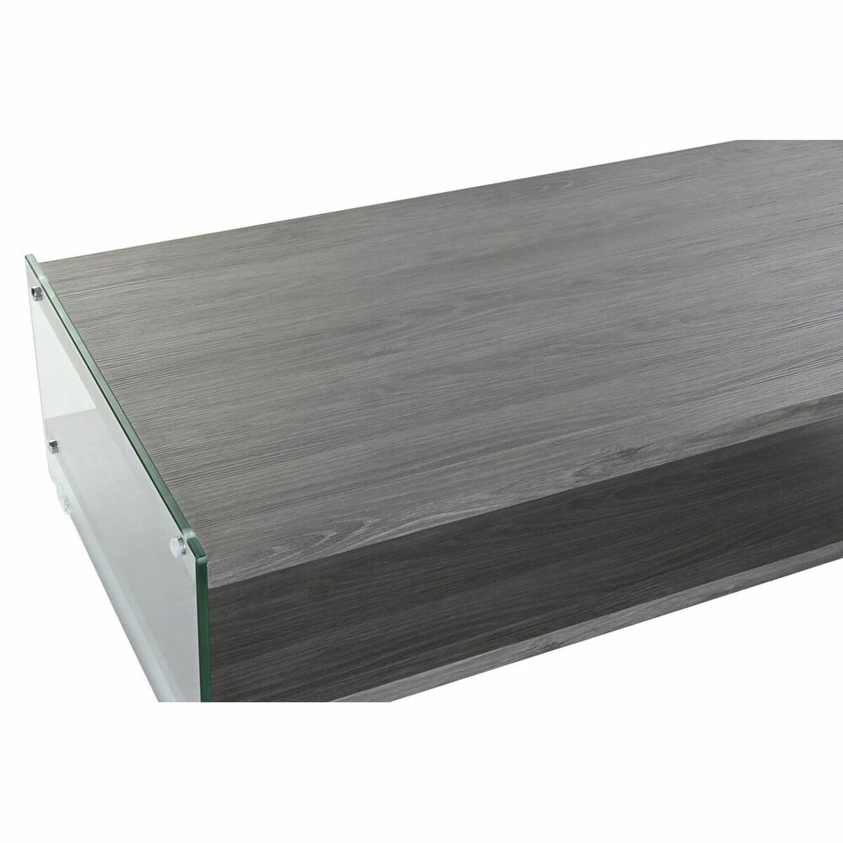Soffbord DKD Home Decor Grå Transparent Glas Trä MDF 130 x 65 x 35,5 cm - 9
