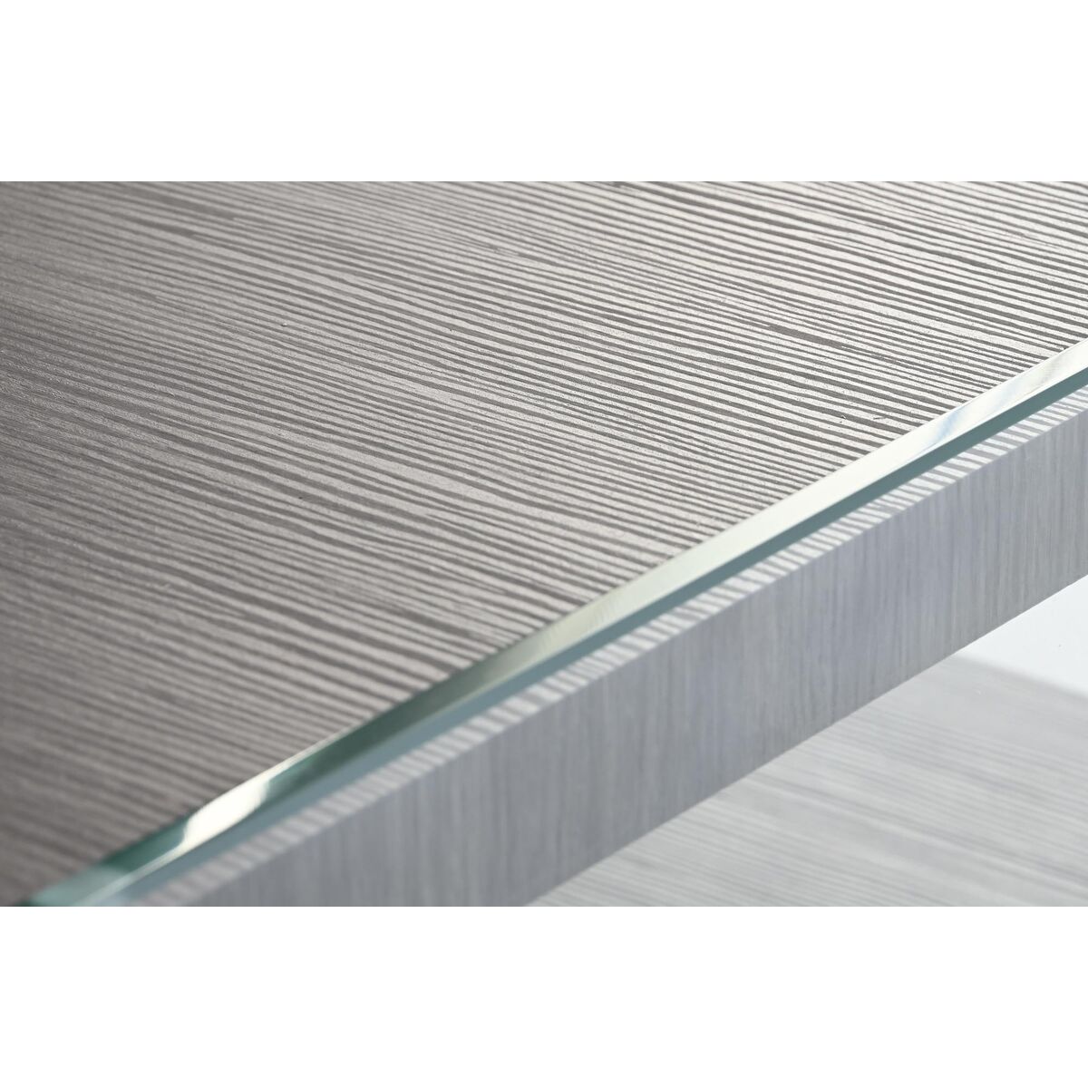 Soffbord DKD Home Decor Grå Transparent Glas Trä MDF 130 x 65 x 35,5 cm - 6