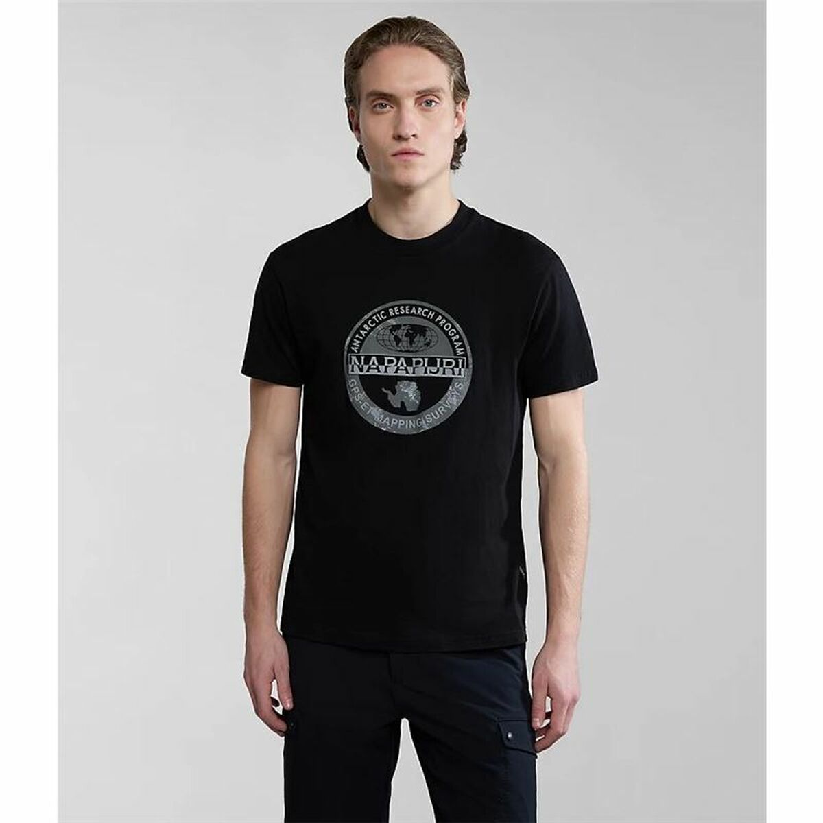T-shirt med kortärm Herr Napapijri S-Bollo Svart - 3