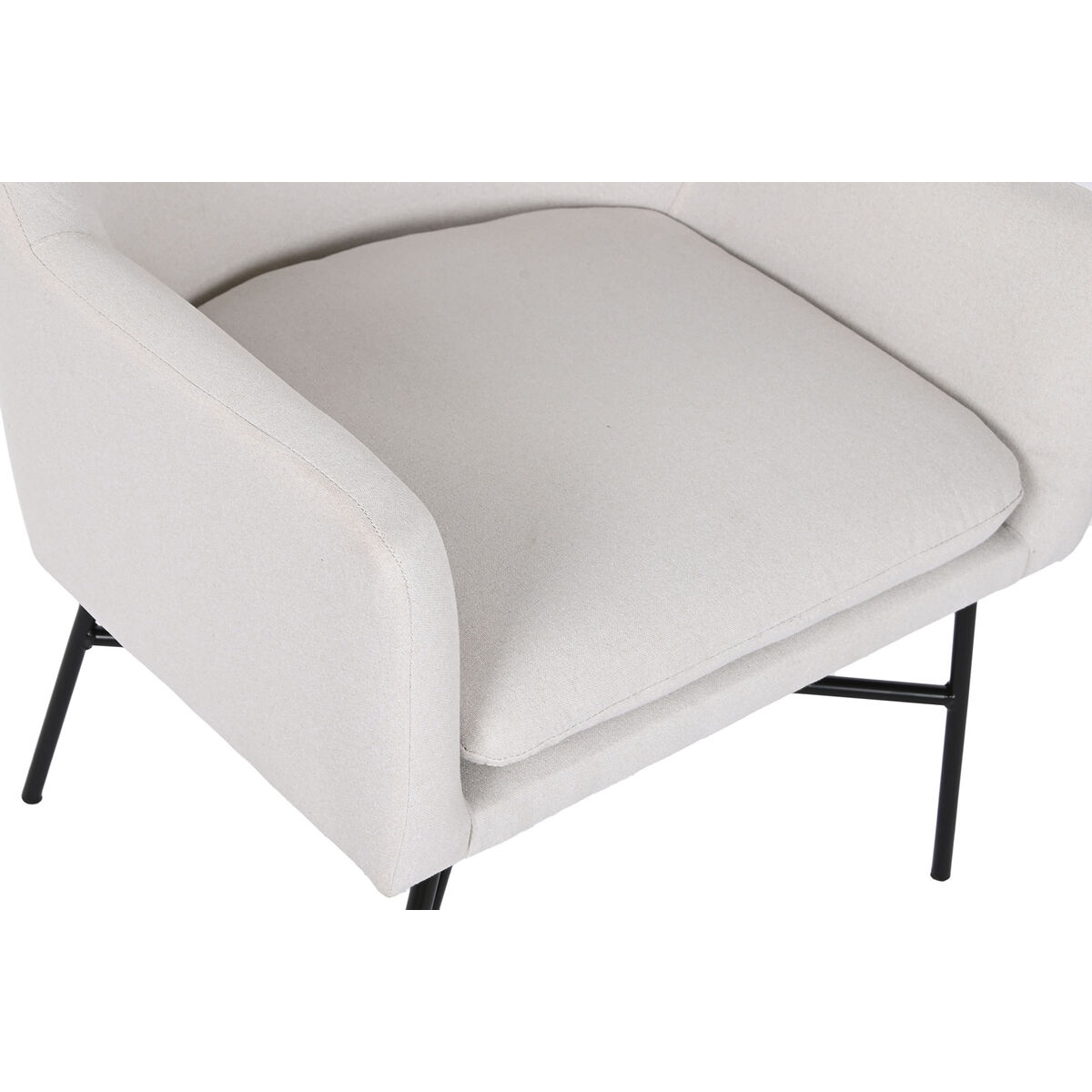 Fåtölj DKD Home Decor Beige Metall 66 x 62 x 75 cm - 2