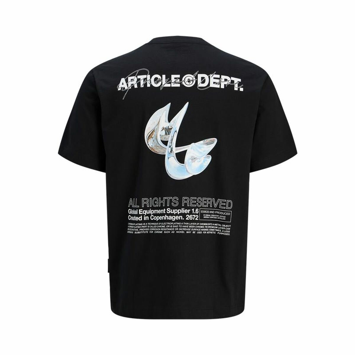 T-shirt med kortärm Herr Jack & Jones Jcodynamic Dust Ss Crew Neck Svart - 2