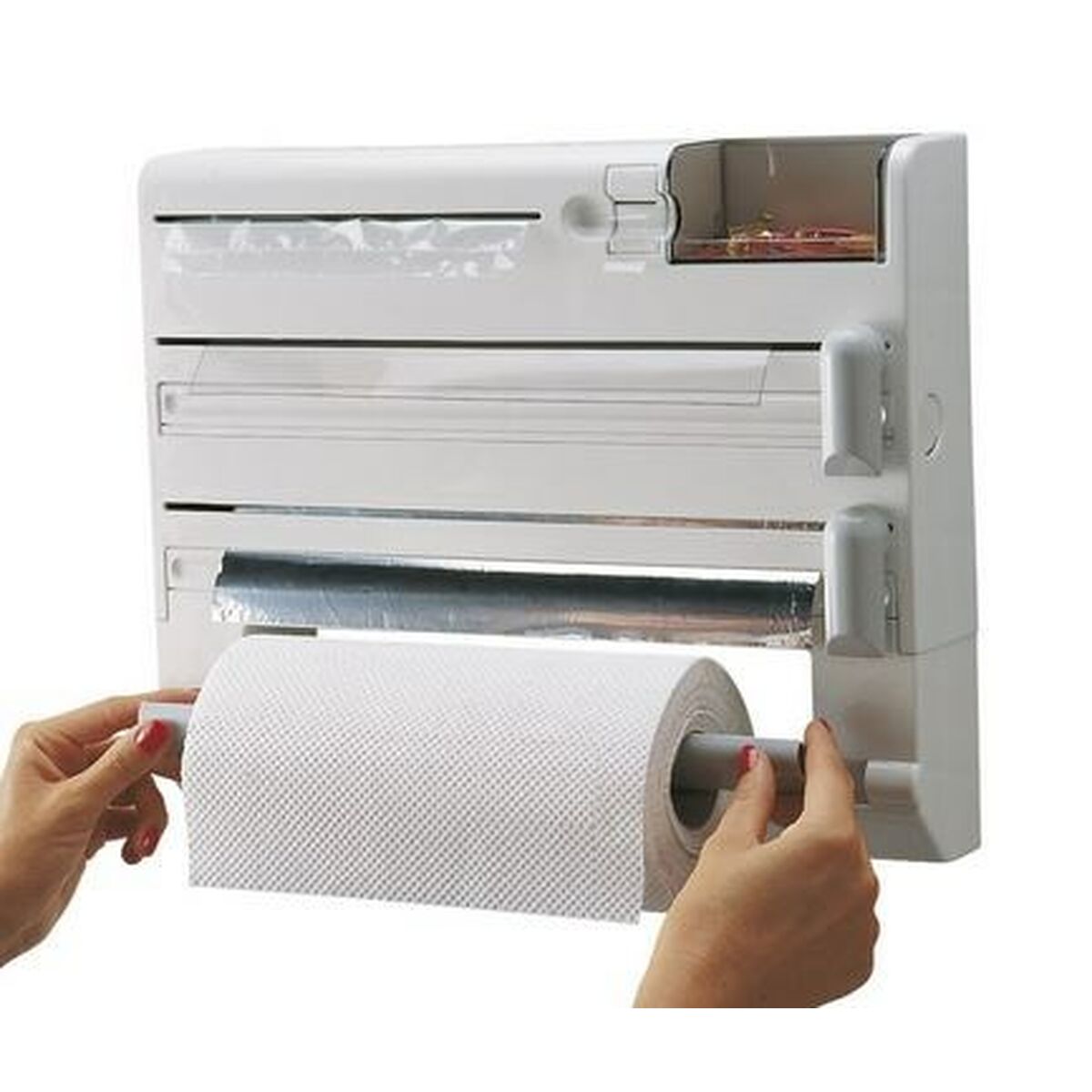 Hushållspappershållare Leifheit 25723 Vit Plast - 5
