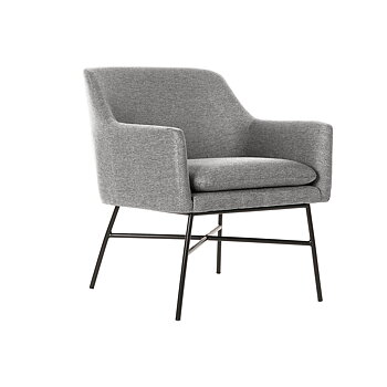 Fåtölj DKD Home Decor Svart Ljusgrå Metall 66 x 62 x 76,5 cm