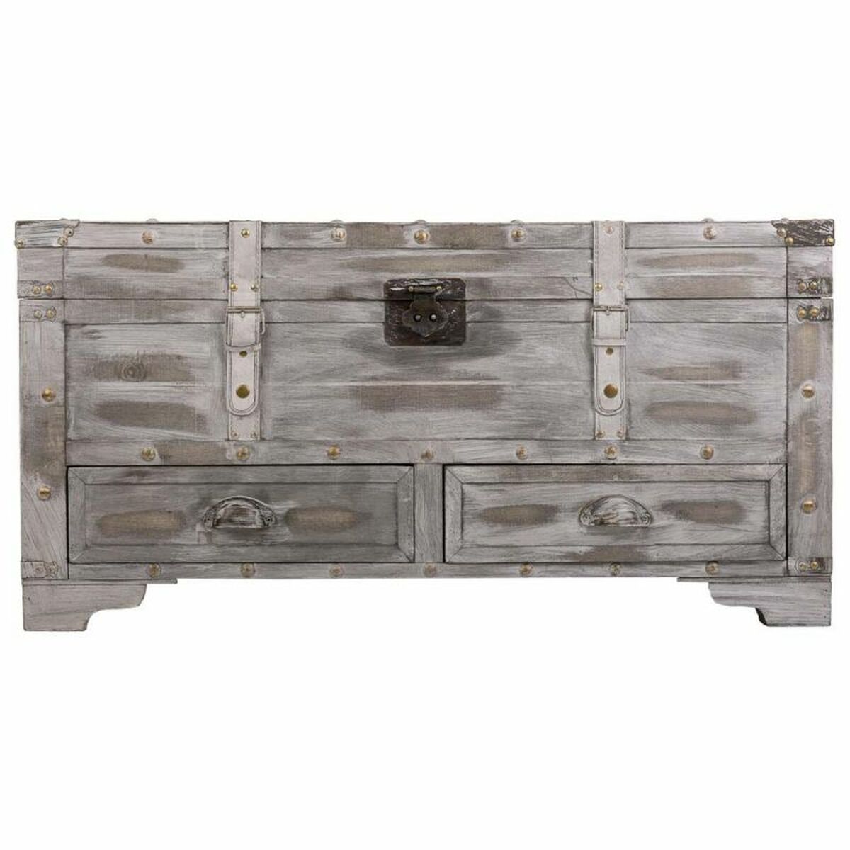 Koffert Alexandra House Living Grå PVC Trä Metall 45 x 45 x 90 cm Estilo vintage - 3