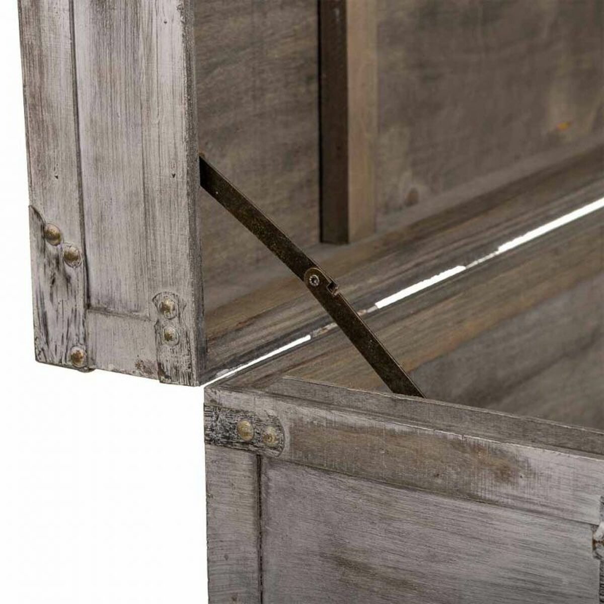 Koffert Alexandra House Living Grå PVC Trä Metall 45 x 45 x 90 cm Estilo vintage - 6