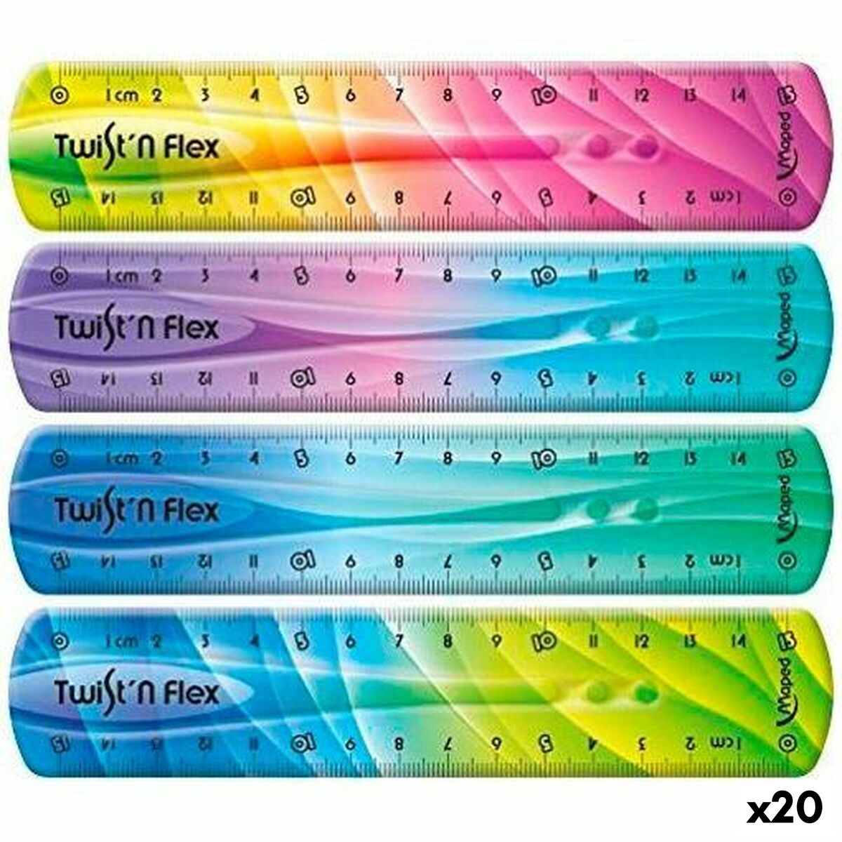 Geometriset Maped Twist'n Flex Multicolour 15 cm Flexibel 20 antal - 3