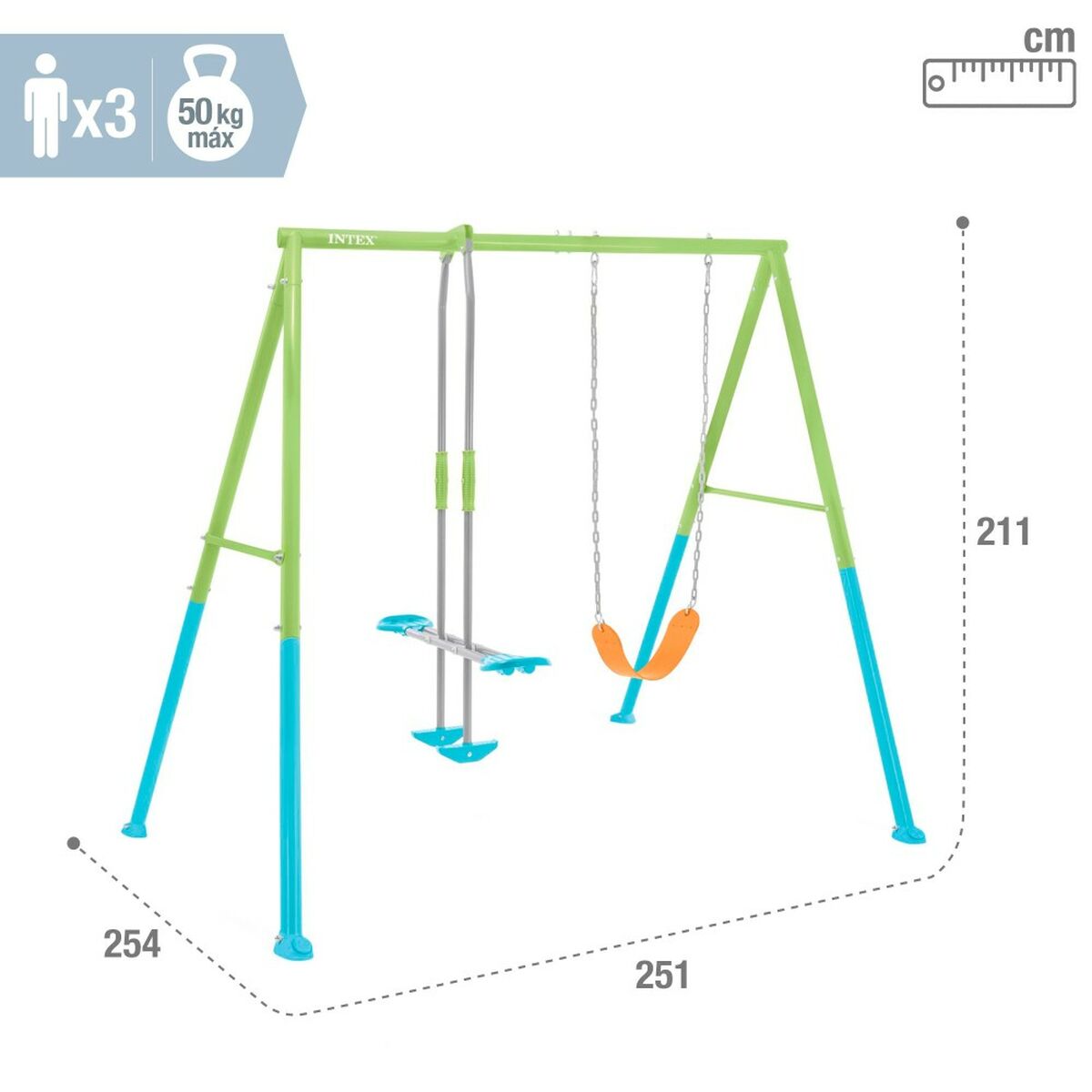 Gunga Intex 44120 Gungstol/Gunga 251 x 211 x 254 cm - 5