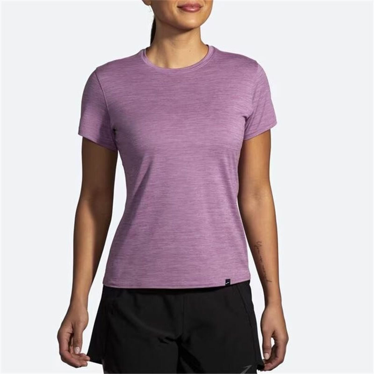 T-shirt med kortärm Dam Brooks Luxe Lila - 2