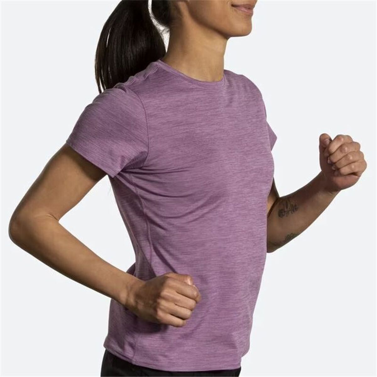 T-shirt med kortärm Dam Brooks Luxe Lila - 3