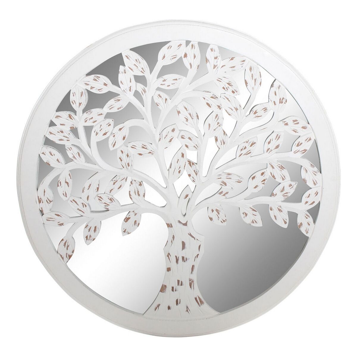 Prydnadsfigur DKD Home Decor Mangoträ Speglar Träd (60 x 2 x 60 cm) - 4