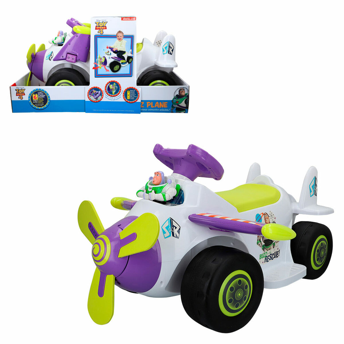 Elektrisk bil för barn Toy Story Batteri Litet flygplan 6 V - 8