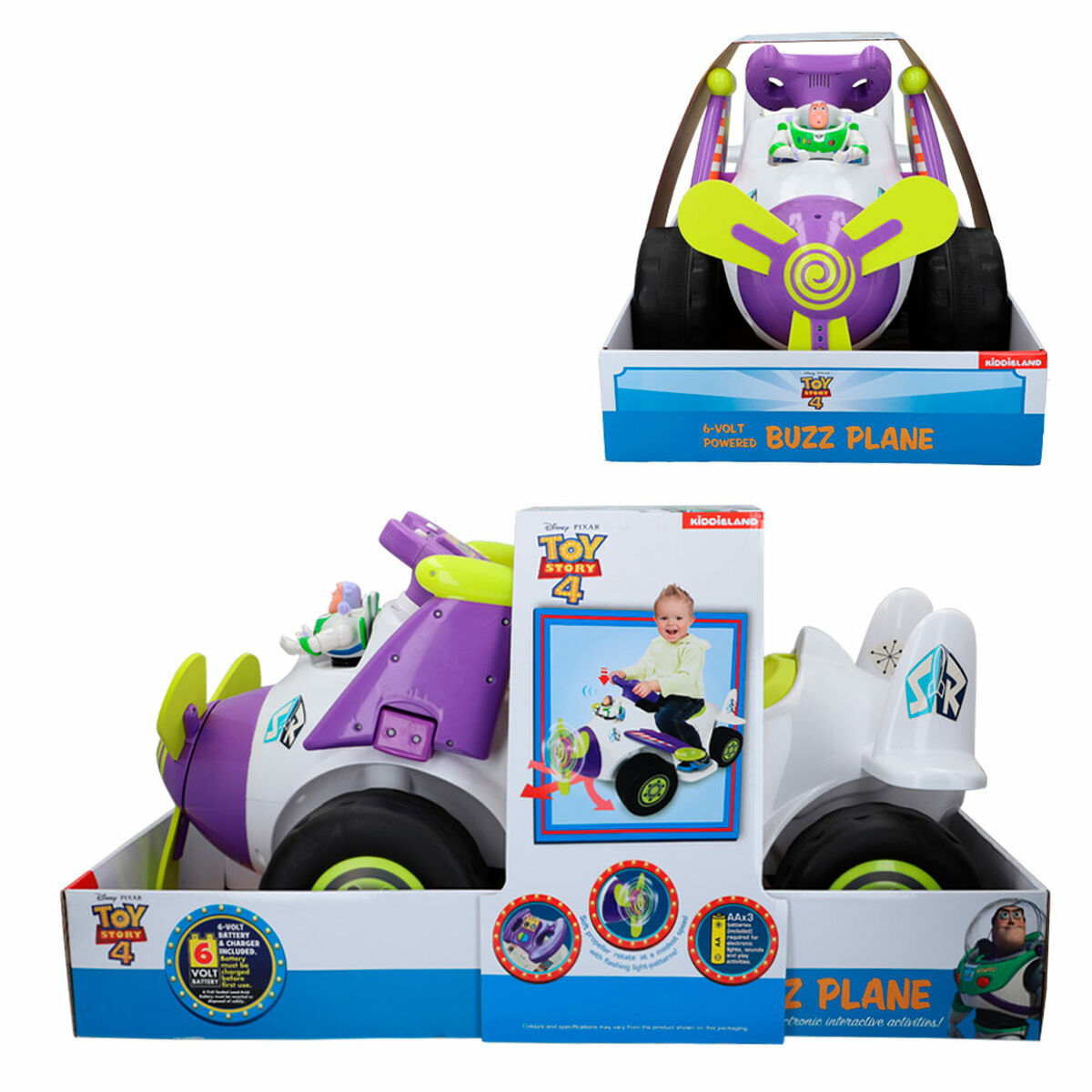 Elektrisk bil för barn Toy Story Batteri Litet flygplan 6 V - 2