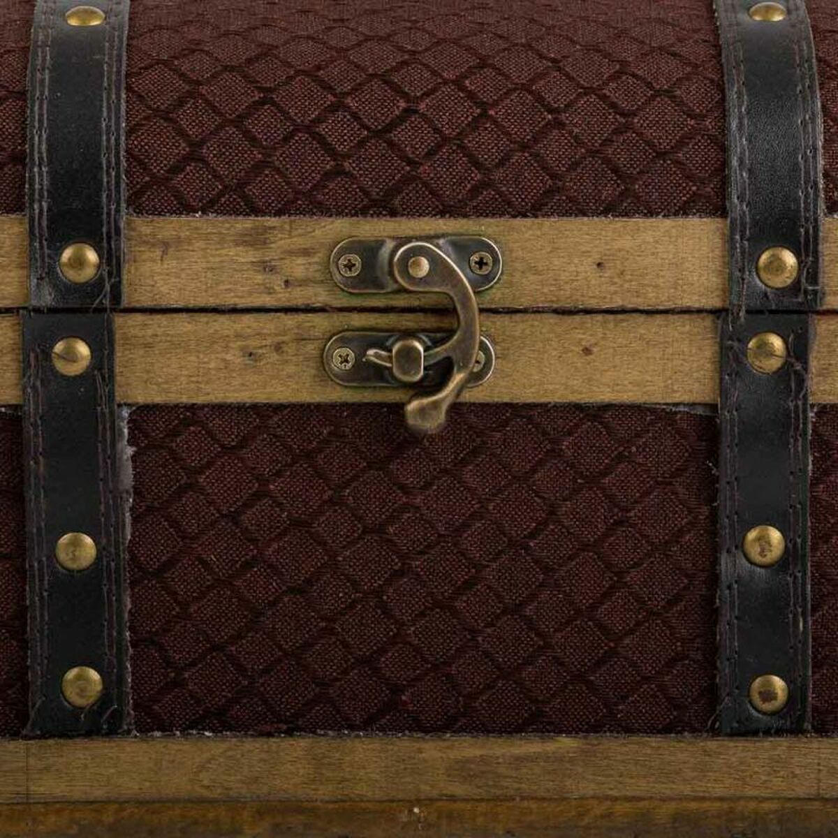 Koffert Alexandra House Living Brun PVC Trä Metall Tyg 21 x 19 x 35 cm Estilo vintage - 7