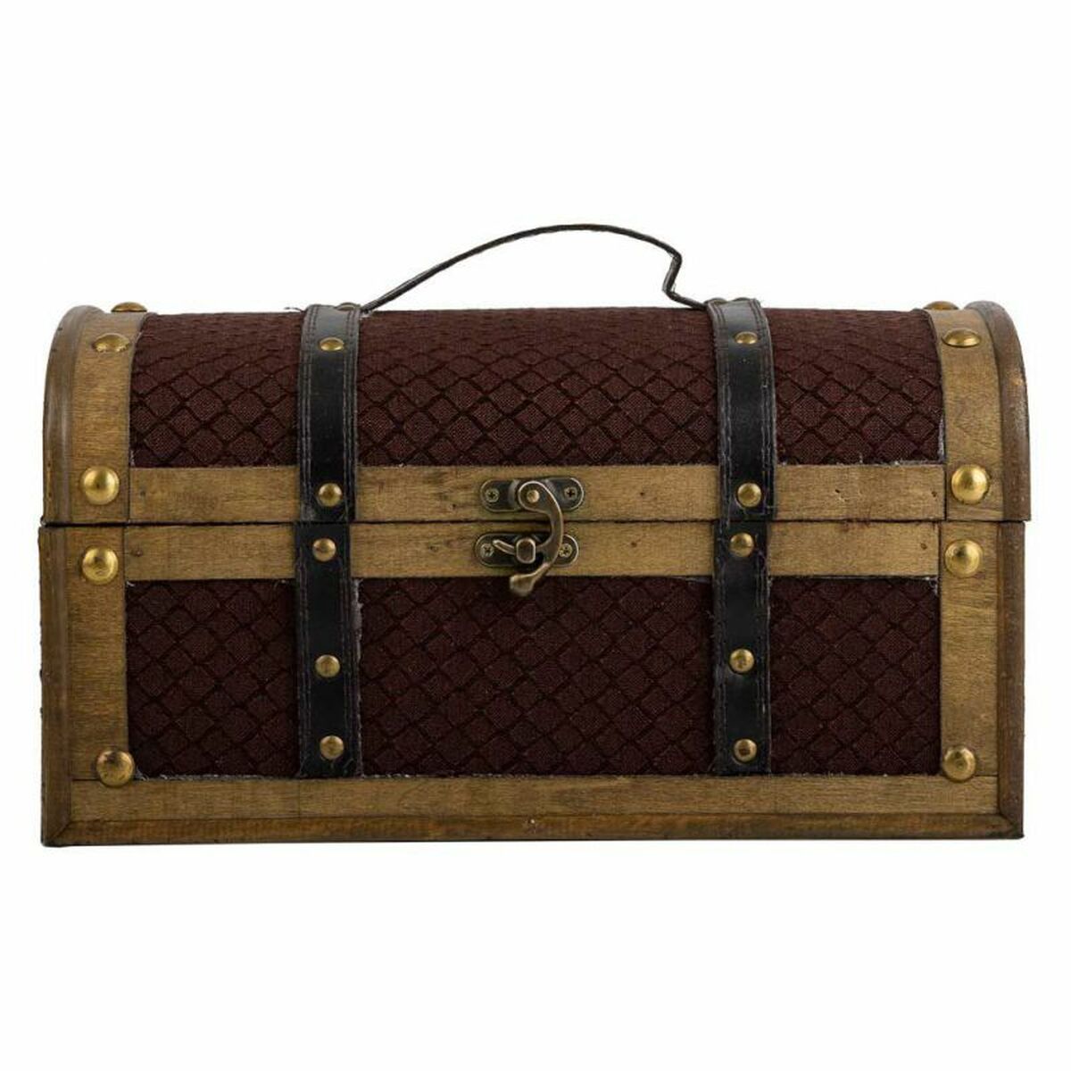 Koffert Alexandra House Living Brun PVC Trä Metall Tyg 21 x 19 x 35 cm Estilo vintage - 3