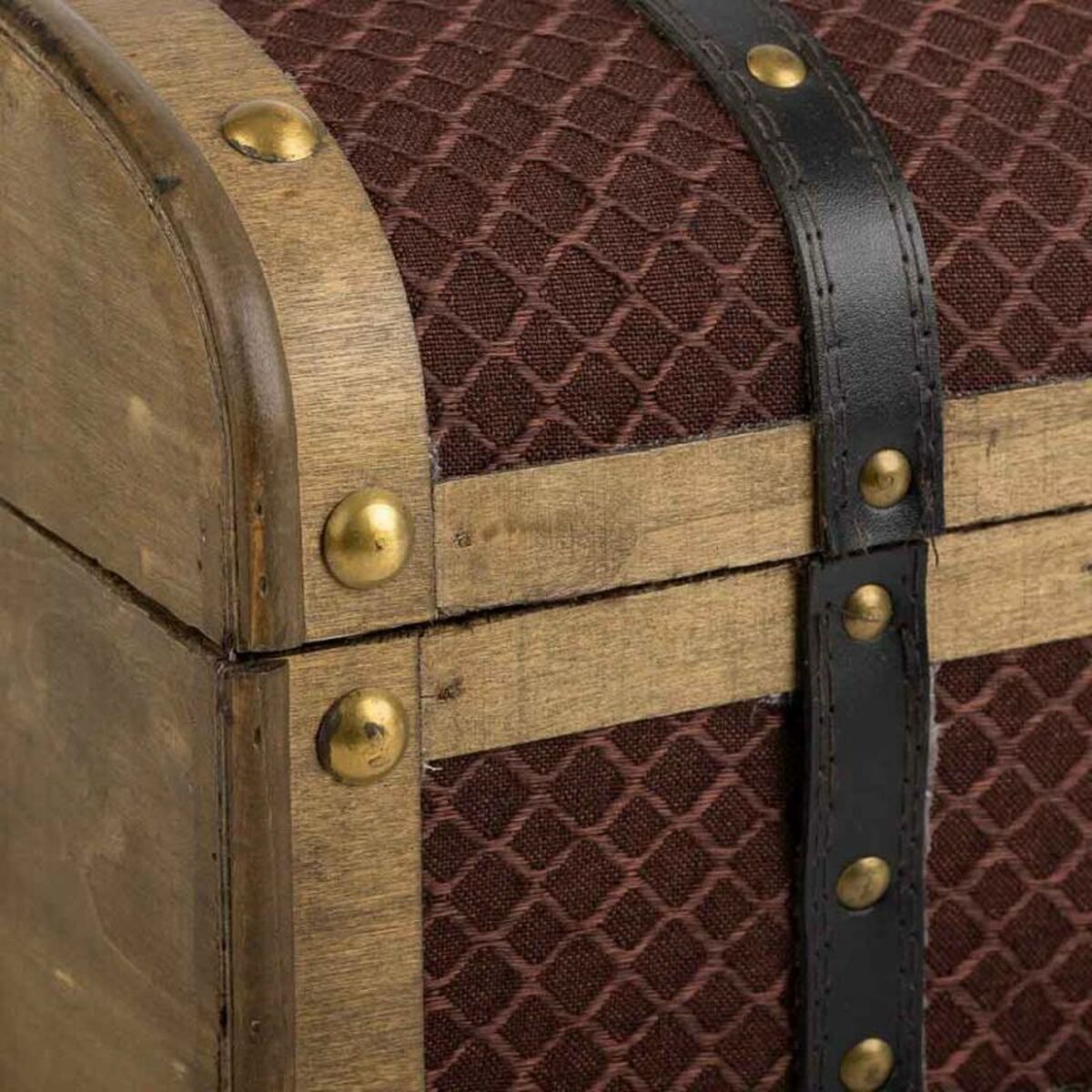 Koffert Alexandra House Living Brun PVC Trä Metall Tyg 21 x 19 x 35 cm Estilo vintage - 6