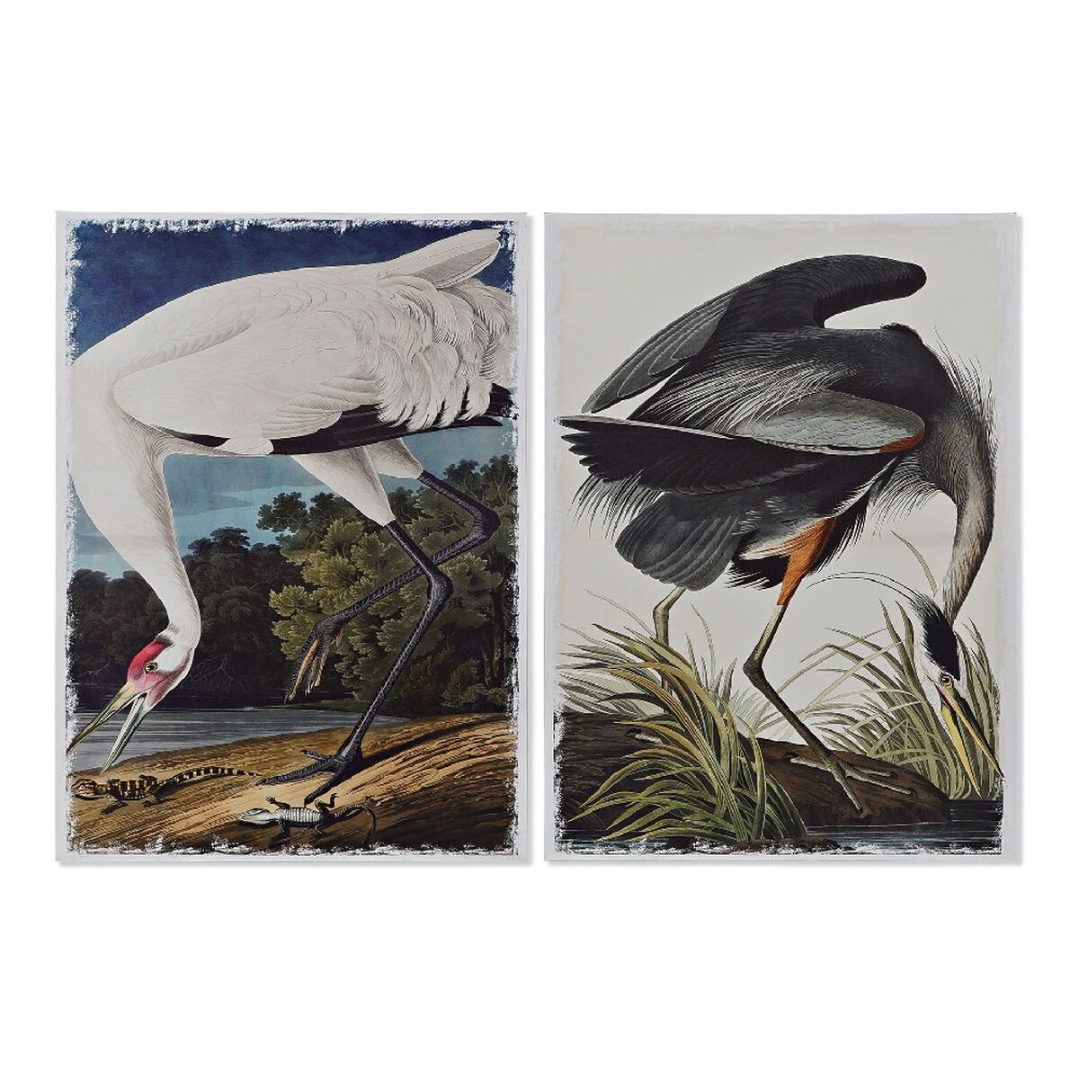 Kanvas DKD Home Decor Heron Furu Kanvas 50 x 1,8 x 70 cm