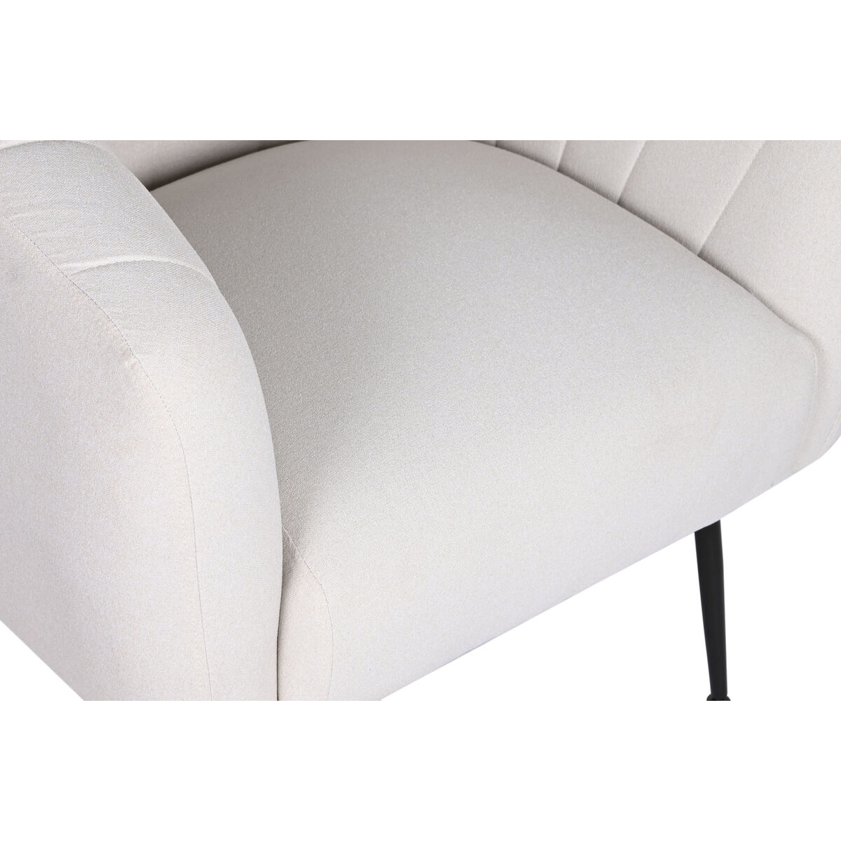 Fåtölj DKD Home Decor Svart Beige Gyllene Skum Trä Metall 81 x 75 x 73 cm - 2