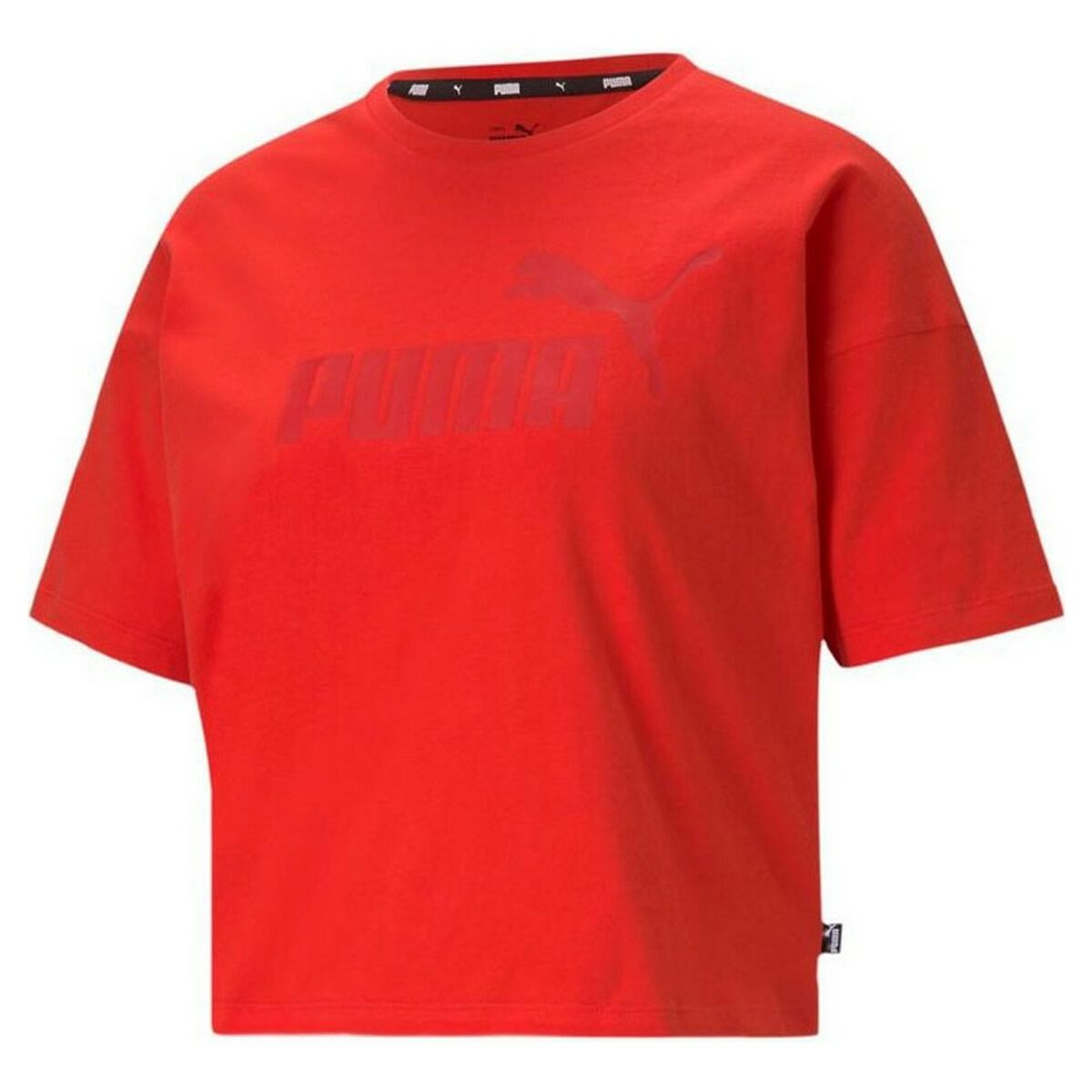 T-shirt med kortärm Dam Puma Essentials Logo Röd - 4