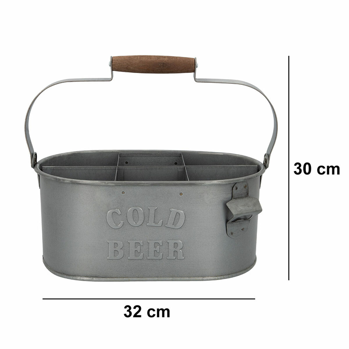 Dekorativ korg Aktive 35,5 x 16 x 19,5 cm Flaskställ (6 antal) - 9