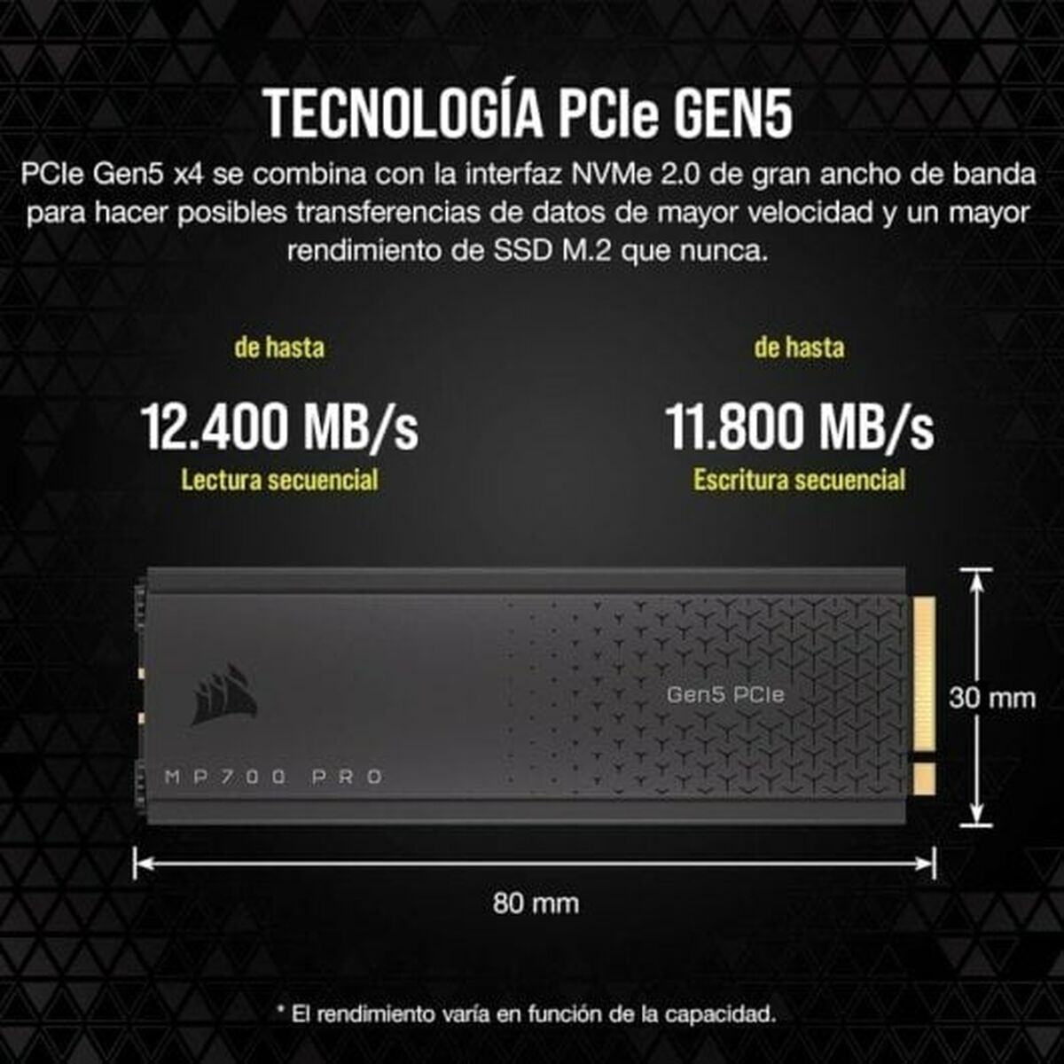 Hårddisk Corsair CSSD-F4000GBMP700PRO 4 TB HDD - 5