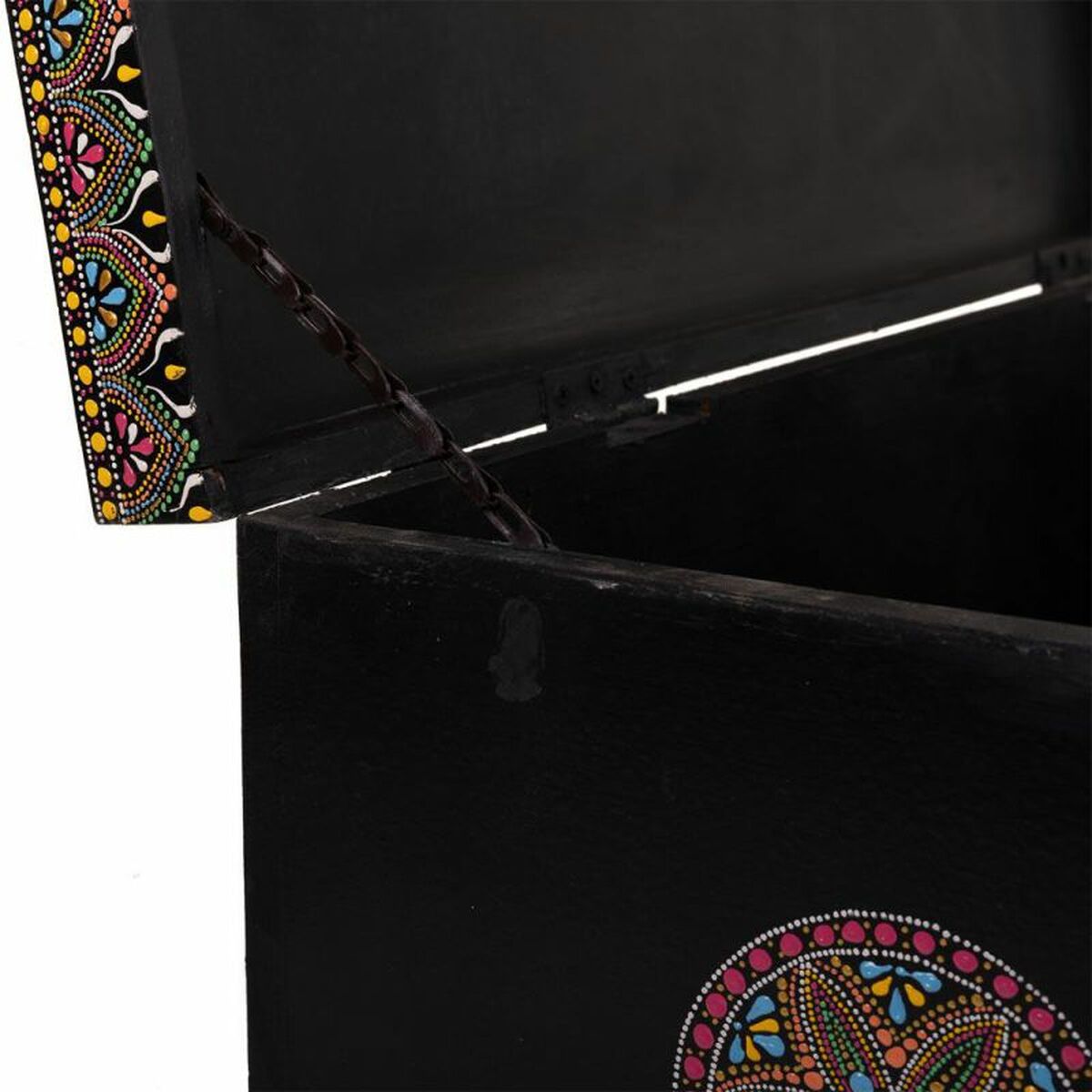 Koffert Alexandra House Living Svart Multicolour Mangoträ Trä MDF 40 x 45 x 89 cm - 7