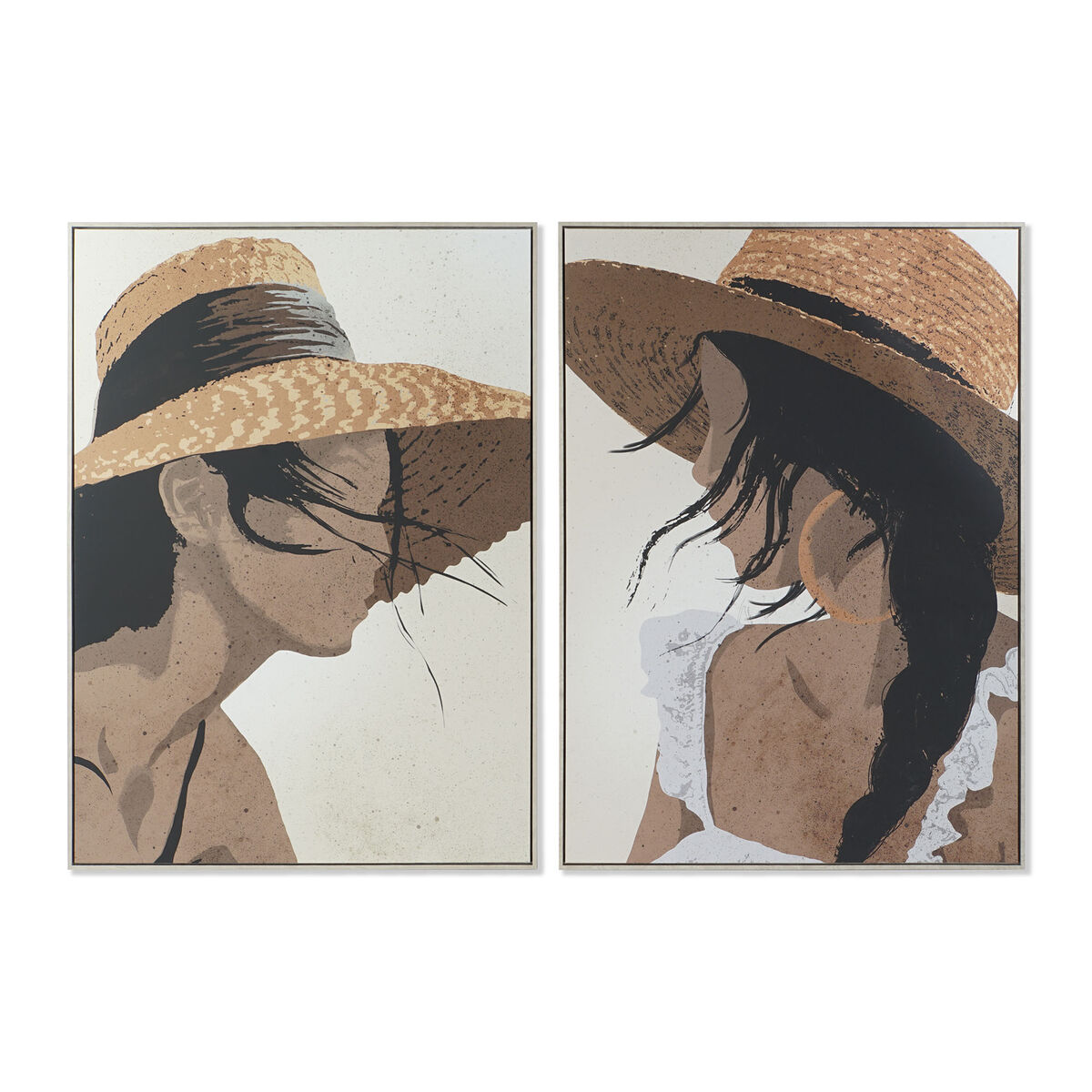 Tavla DKD Home Decor 104 x 4,5 x 143,5 cm Hatt Modern (2 antal)