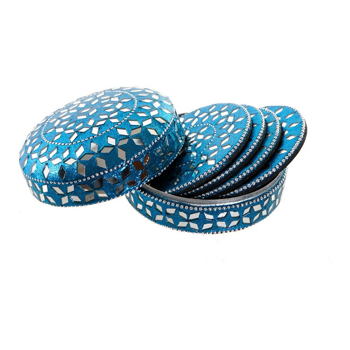 Underlägg DKD Home Decor Aluminium Trä MDF (3 pcs) - 2