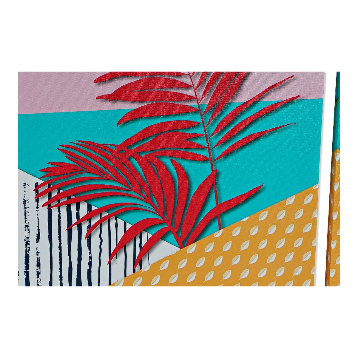 Kanvas DKD Home Decor Tropical Kanvas Trä MDF 30 x 1,8 x 40 cm - 3