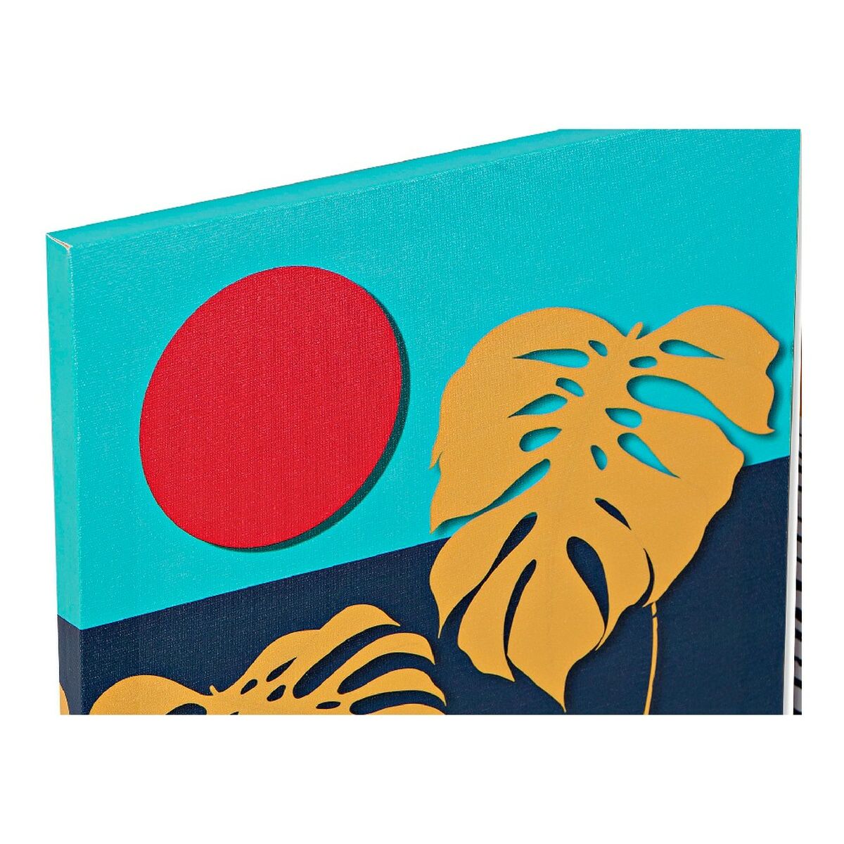 Kanvas DKD Home Decor Tropical Kanvas Trä MDF 30 x 1,8 x 40 cm - 2