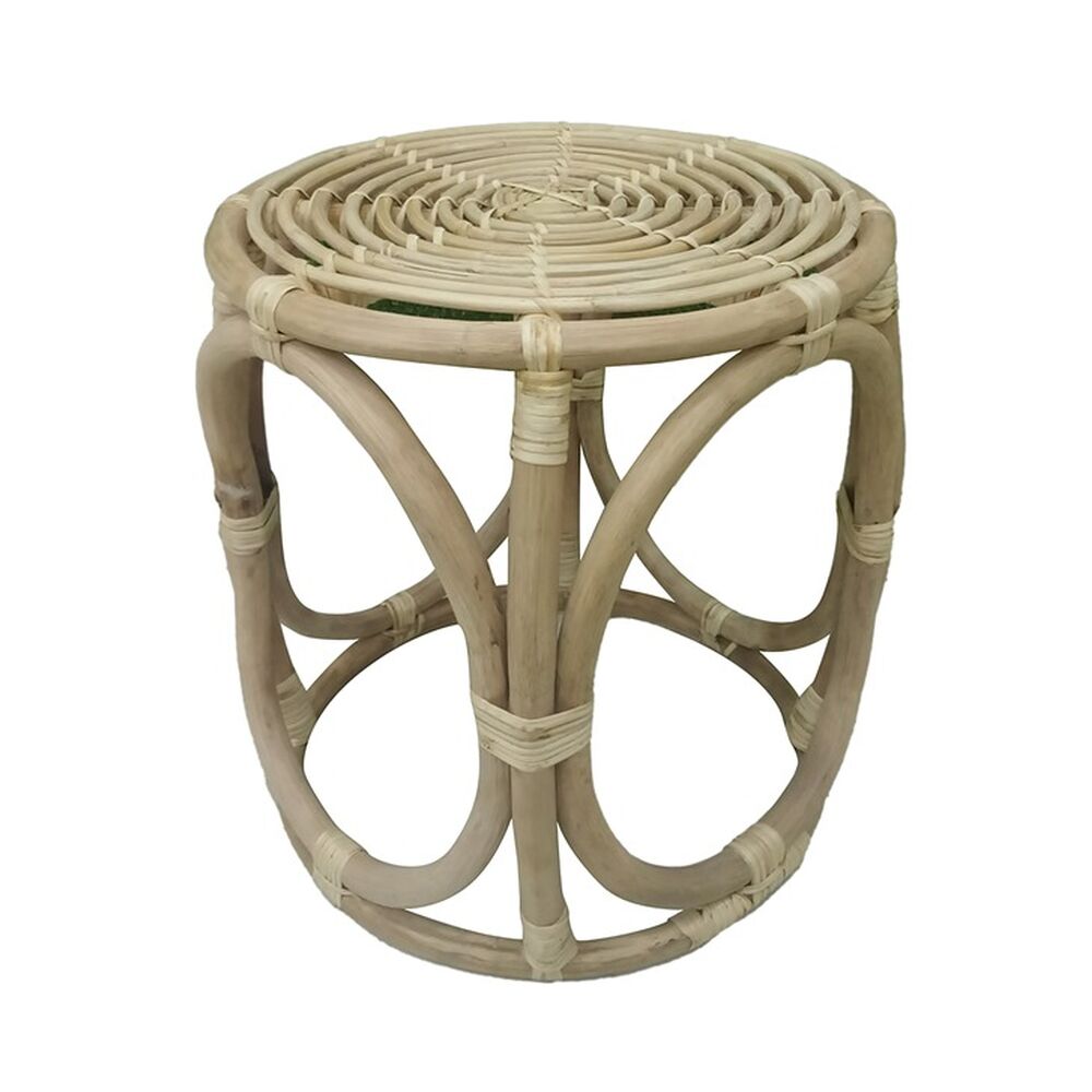 Sidobord DKD Home Decor Naturell Rattan Tropiskt (43 x 43 x 46 cm)